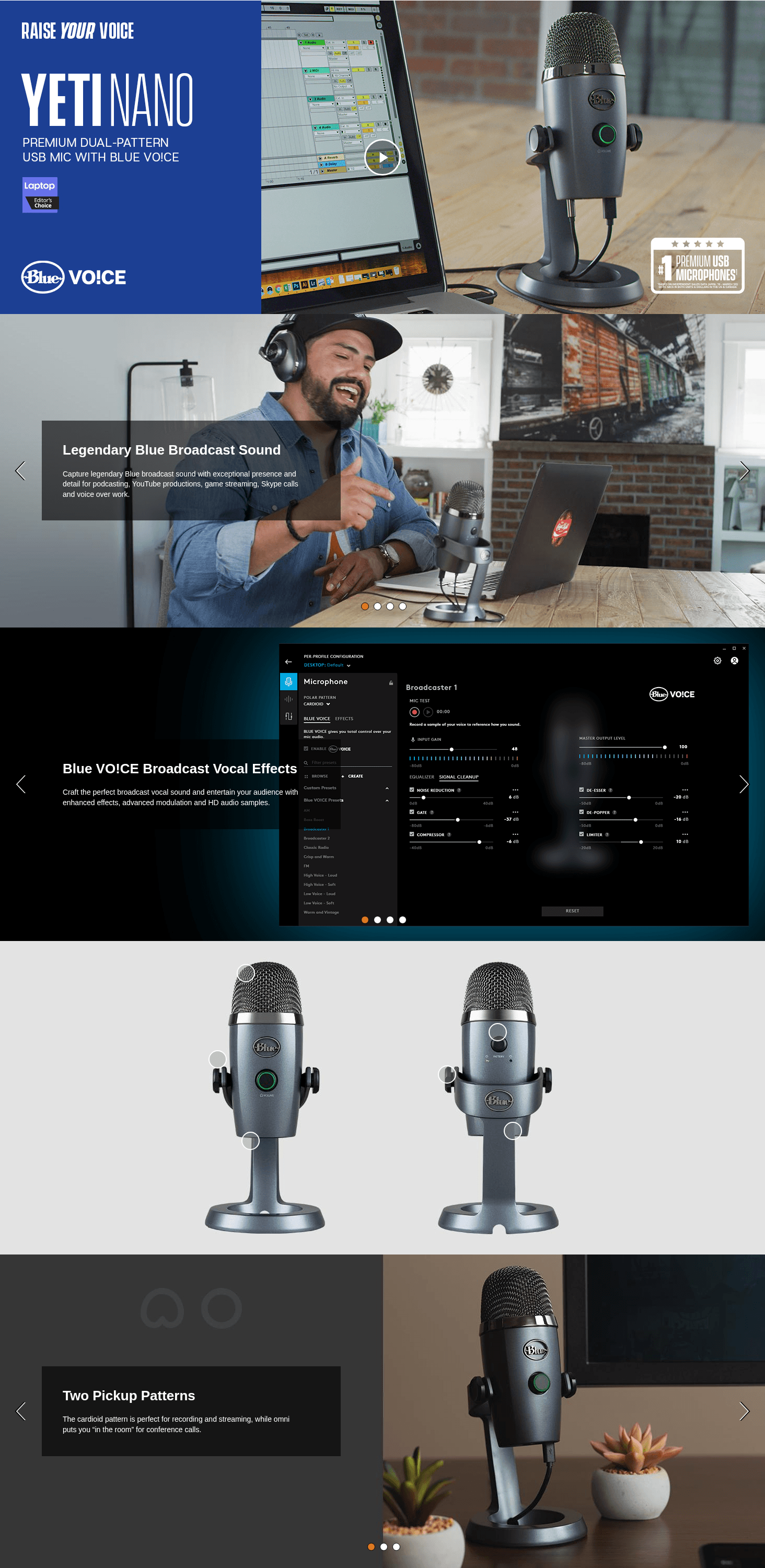 A+ Premium for Logitech for Creators Blue Yeti Nano USB Microphone for Gaming