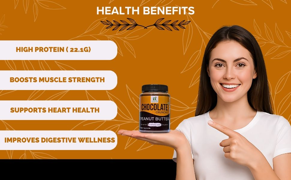 Showcases multiple health benefits of the product in a visually organized list format to help shoppers quickly understand key nutritional and wellness selling points.
