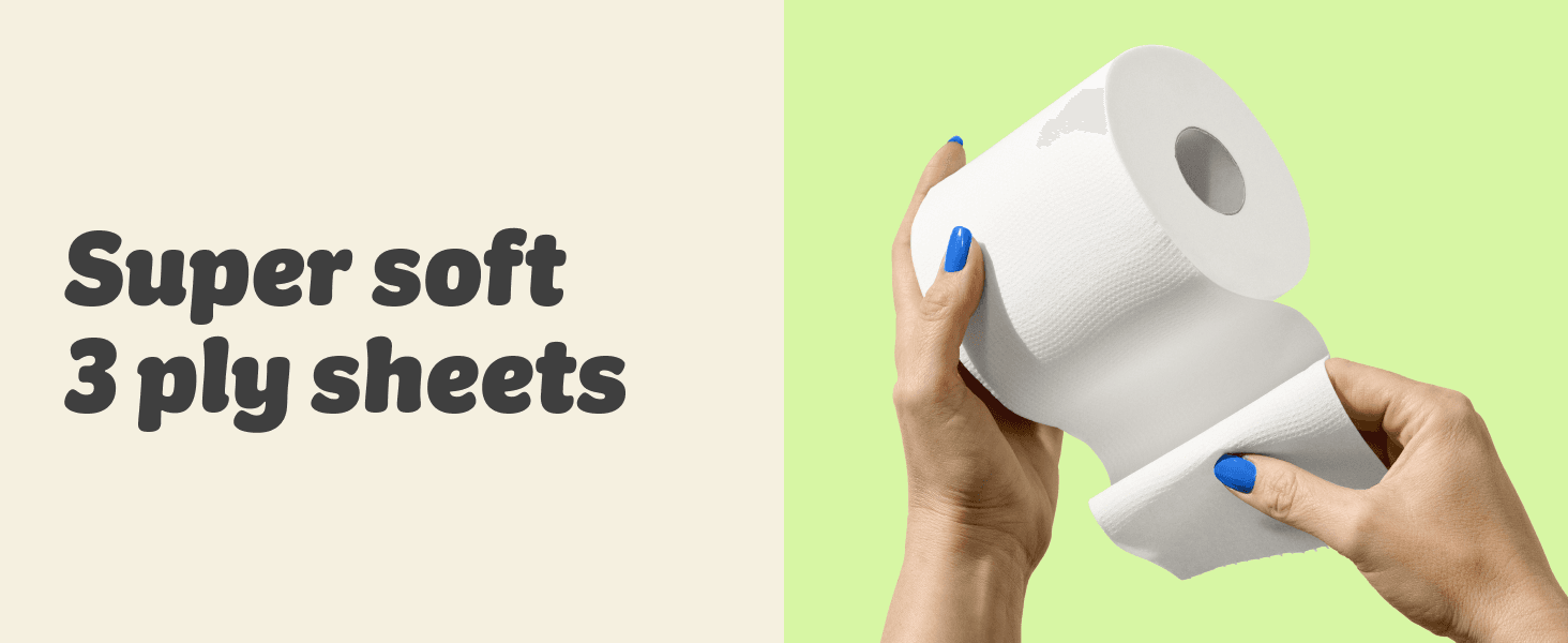 Emphasizes the softness of the toilet paper to appeal to customers seeking comfort and quality.
