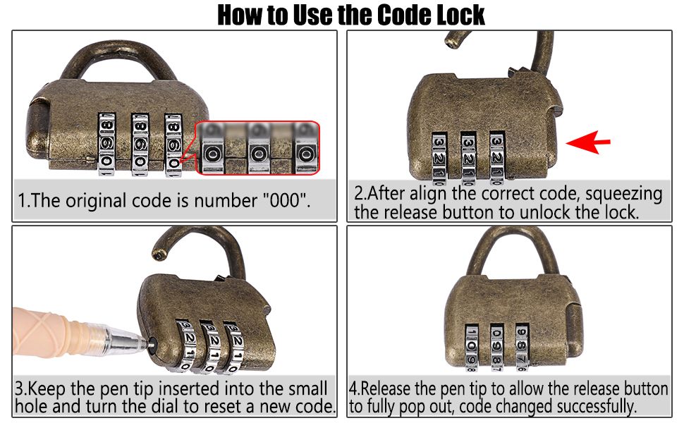 Provides clear step-by-step instructions on how to use and reset the code lock, helping shoppers understand the product's operation and setup process.