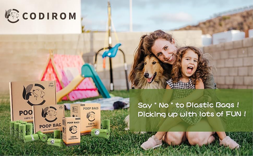 Introduces the Codirom brand and its eco-friendly dog poop bags, emphasizing the fun and environmental benefits of the product. Demonstrates the product's use in a family setting, showing how it…