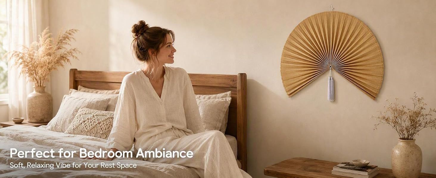 Communicates that the product creates a soft, relaxing atmosphere ideal for bedroom spaces, helping shoppers envision the calming ambiance it provides.