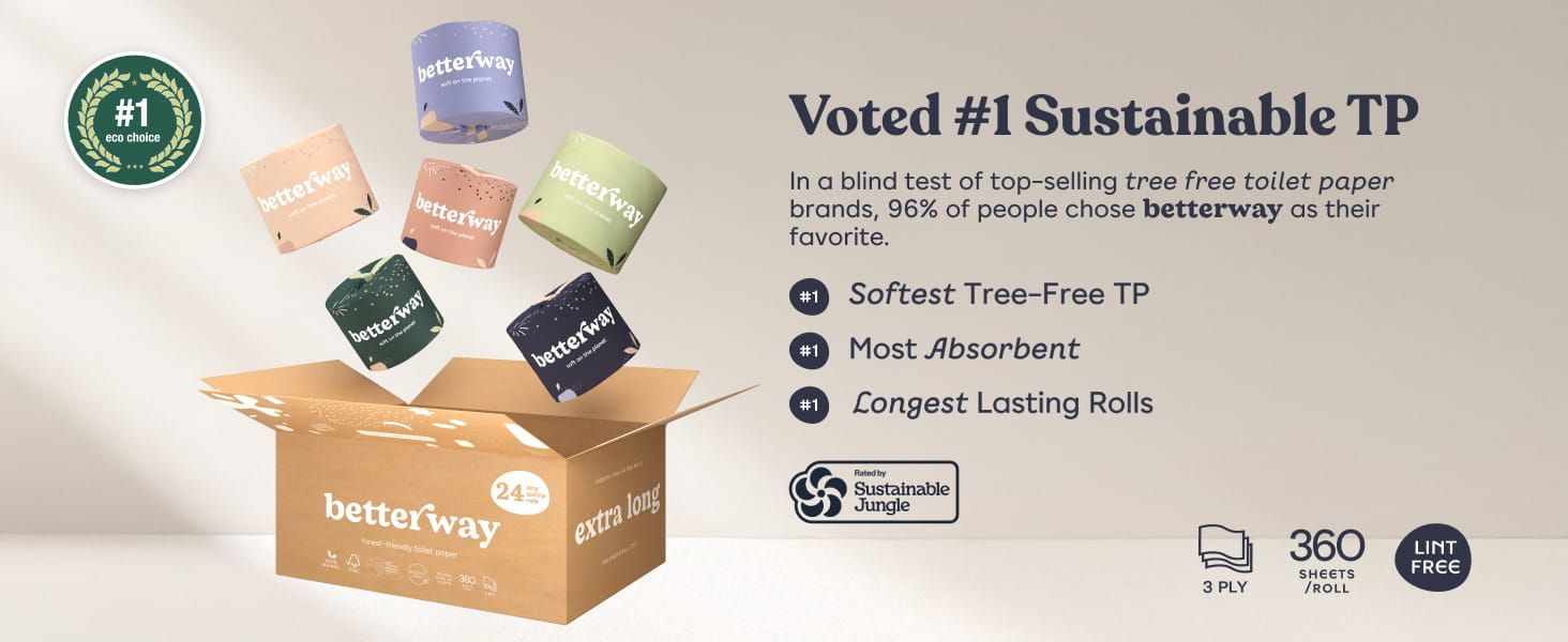 Highlights multiple key benefits of the toilet paper brand to convince shoppers of its superiority and sustainability. Showcases the product's superiority over competitors by citing blind test…