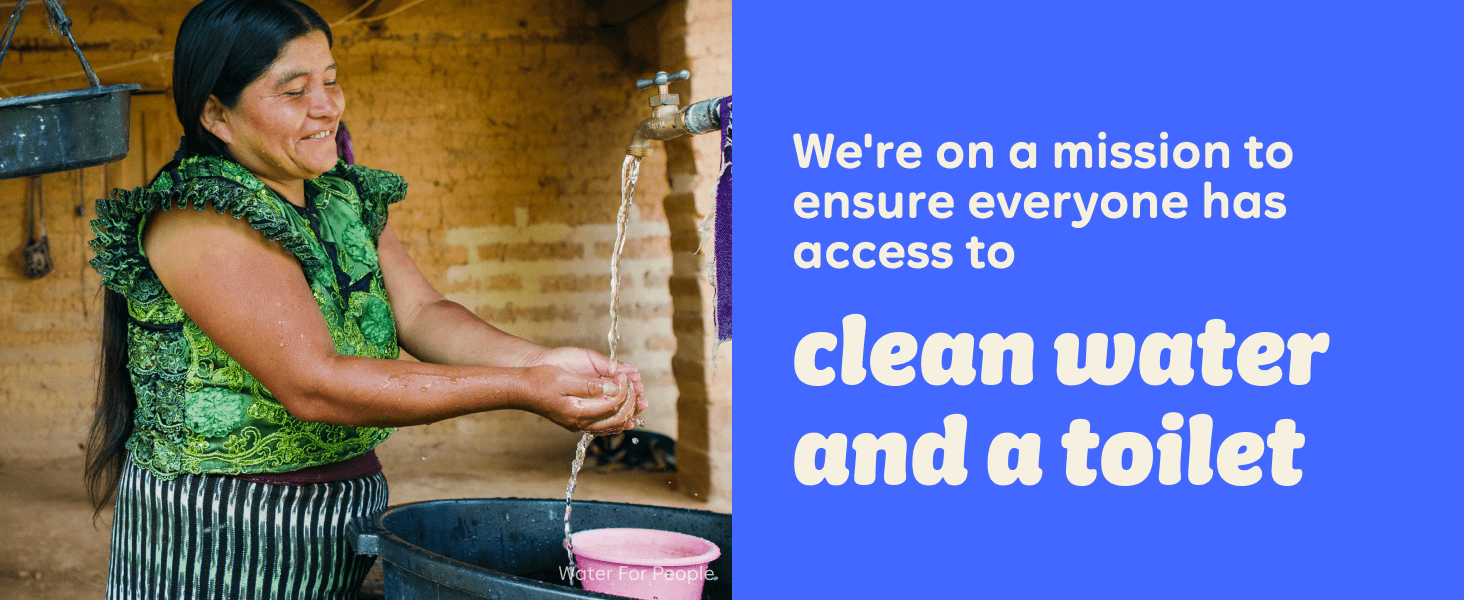 Communicates the organization's mission to provide clean water and sanitation access to everyone, building trust and emotional connection with potential donors or supporters.