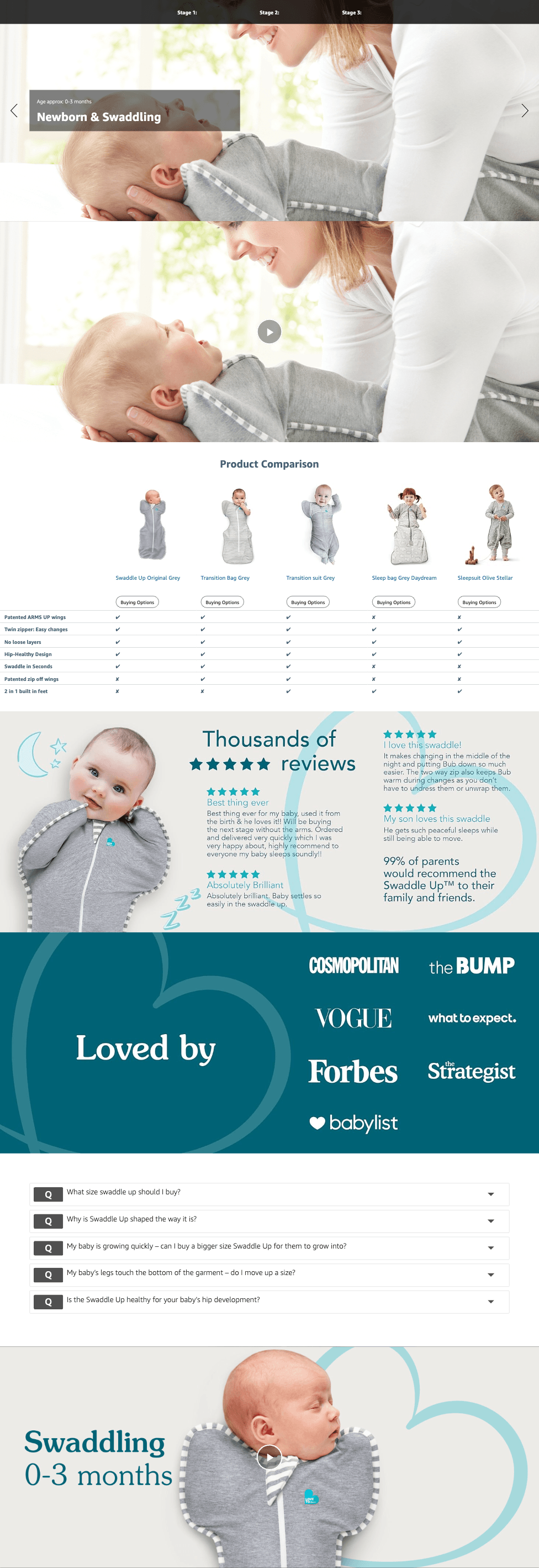 Amazon.com: Love to Dream Swaddle UP: A+ Premium