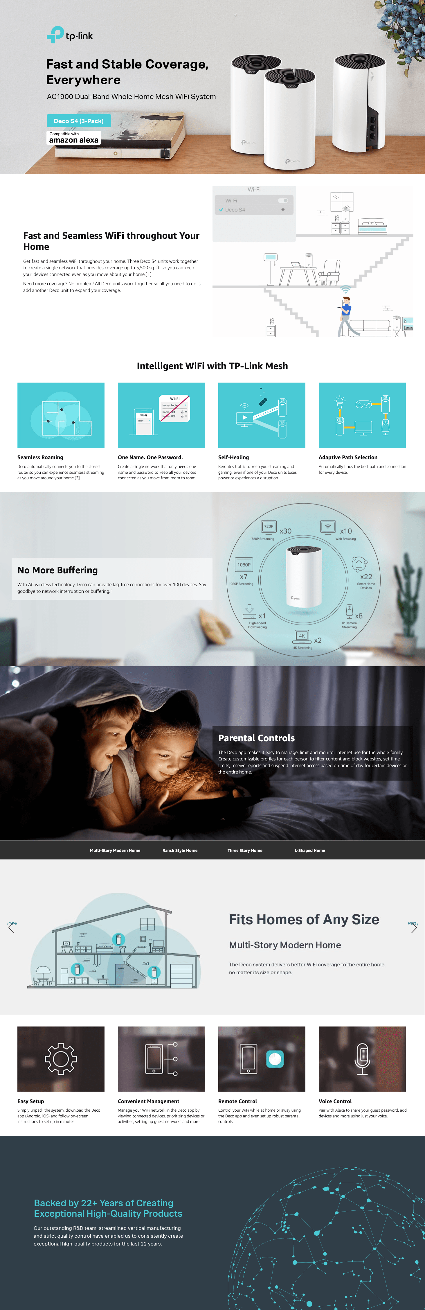 Amazon.com: TP-Link Deco Mesh AC1900 WiFi System (Deco S4): A+ Premium