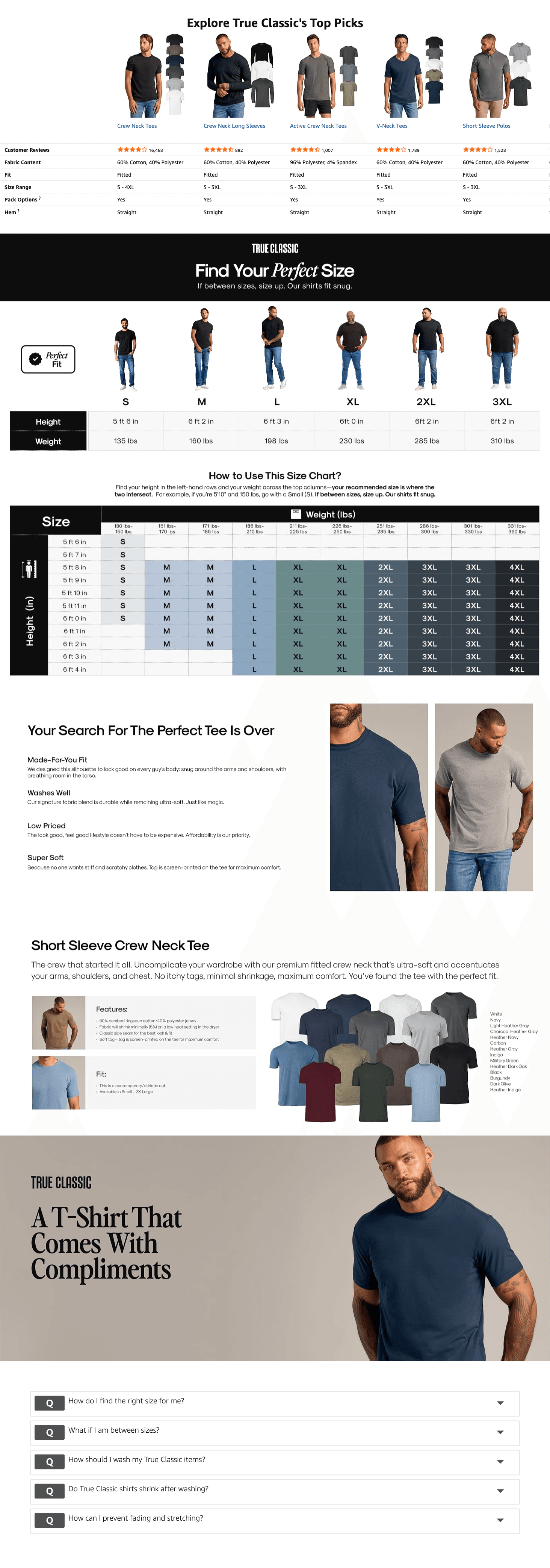 True Classic Mens T-Shirts: A+ Premium