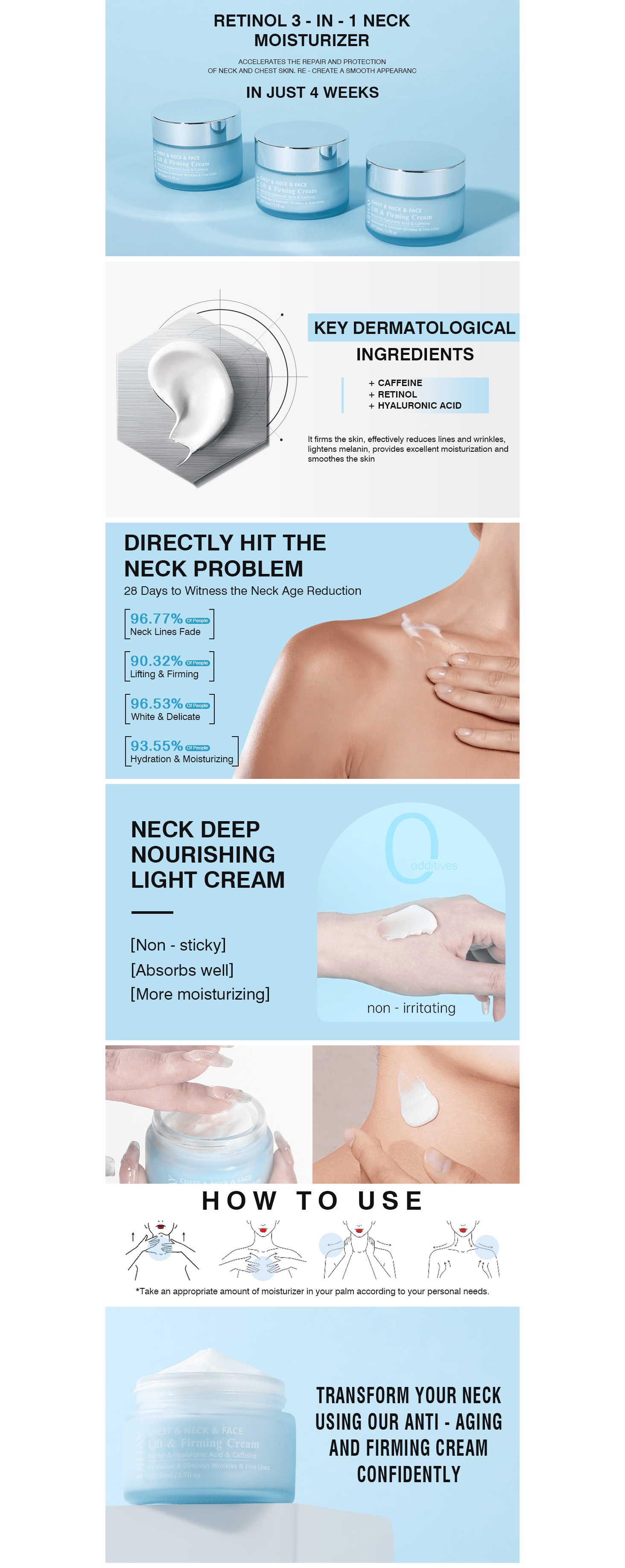 Amazon.com: UJhay Retinol Neck Cream: A+ Premium