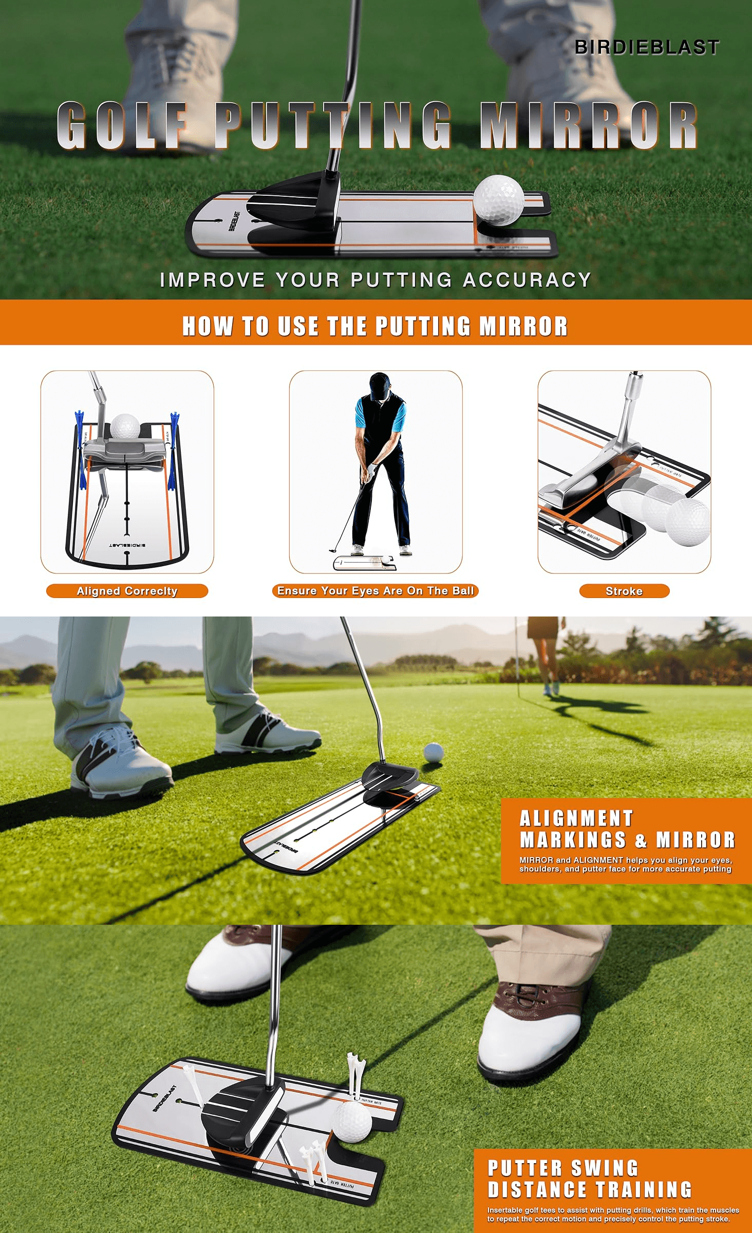 Amazon.com : BIRDIEBLAST Golf Putting Mirror: A+ Premium
