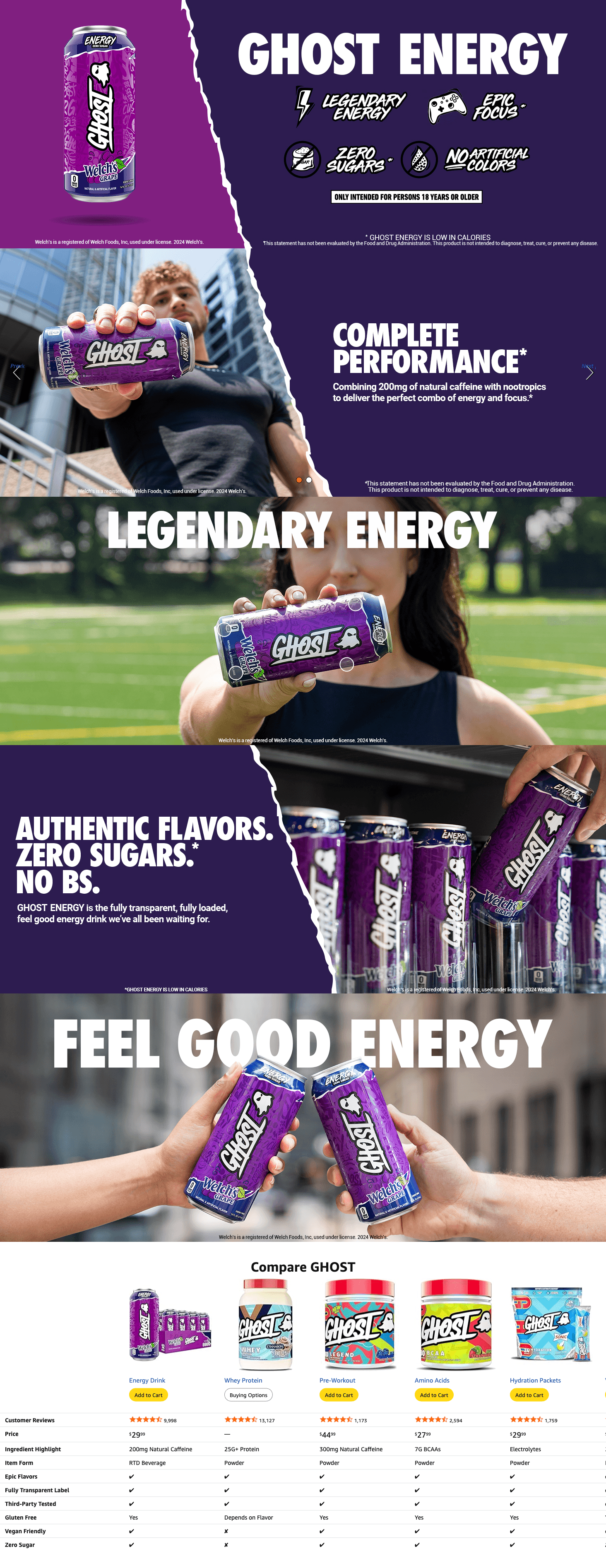 Amazon.com : GHOST Energy Drink: A+ Premium