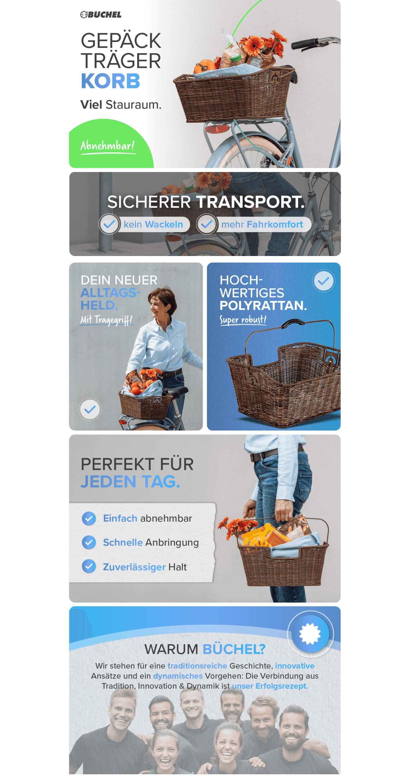 Büchel Fahrradkorb hinten: A+ Premium