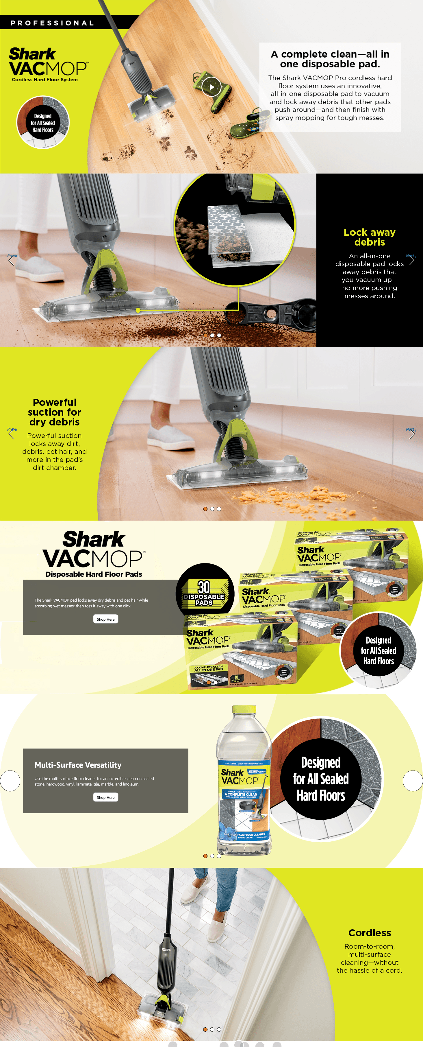 Amazon.com: Shark VACMOP Pro Cordless Hard Floor Cleaner: A+ Premium