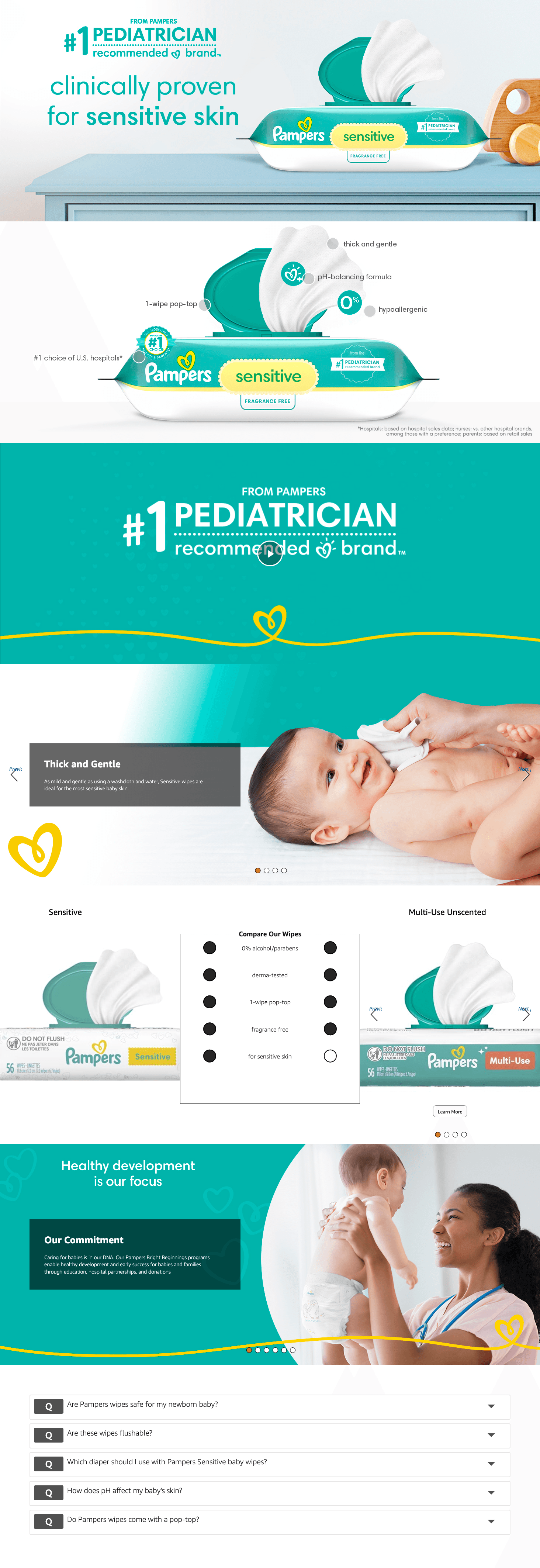 A+ Premium for Amazon.com: Pampers Baby Wipes