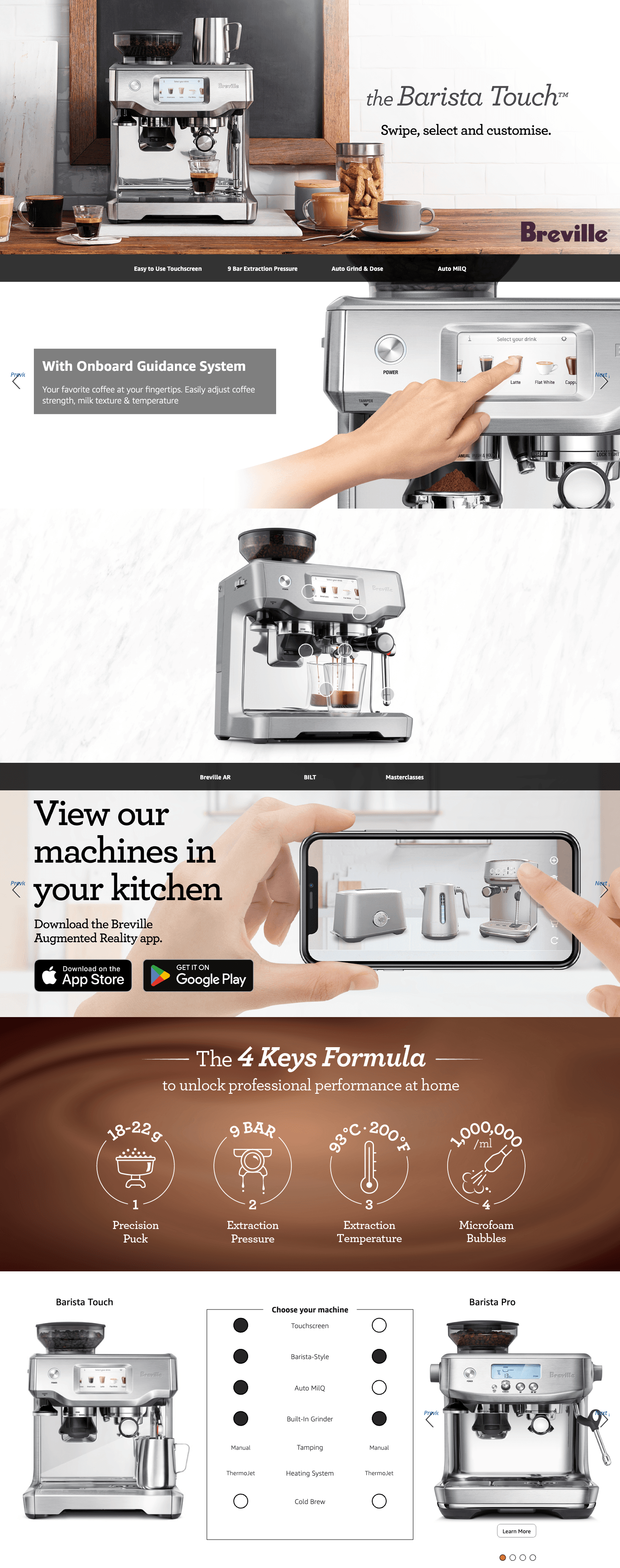Amazon.com: Breville Barista Touch Espresso Machine BES880BSS: A+ Premium