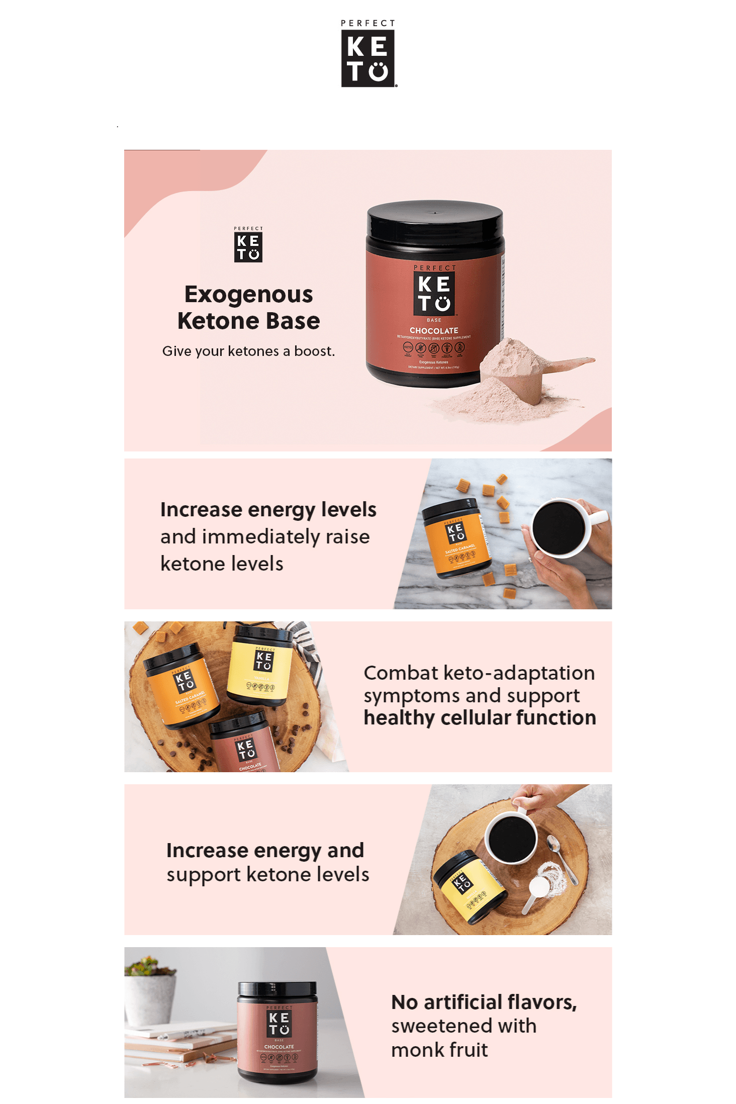 A+ Premium for Amazon.com: Perfect Keto Exogenous Ketones Powder