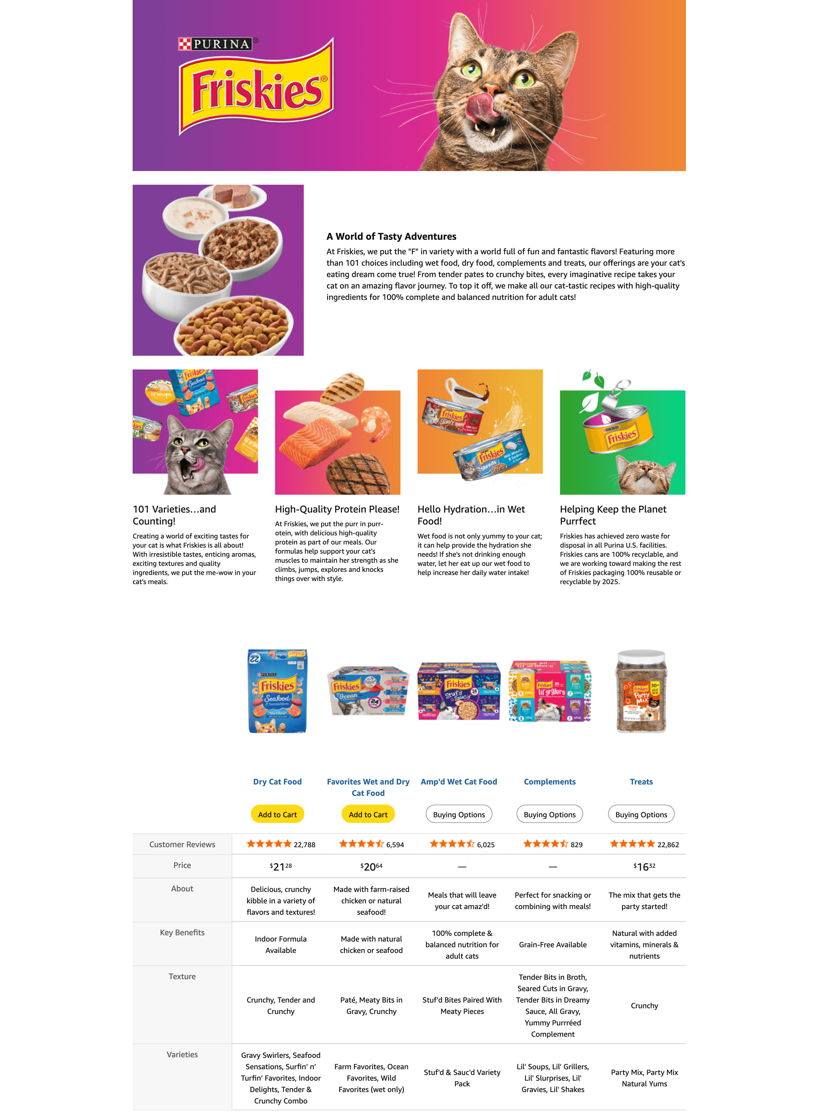 Amazon.com : Purina Friskies Gravy Wet Cat Food Variety Pack: A+ Premium