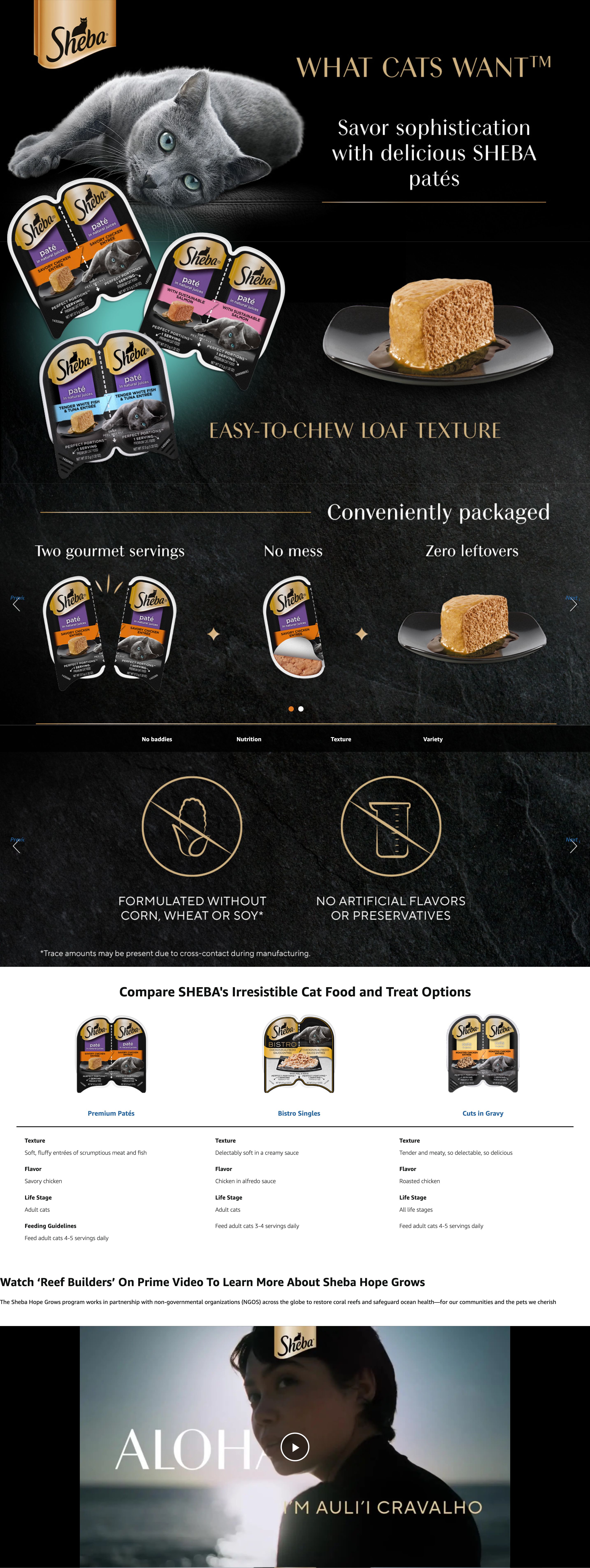 A+ Premium for Amazon.com: Sheba Perfect Portions Wet Cat Food Pate with Sustainable Salmon