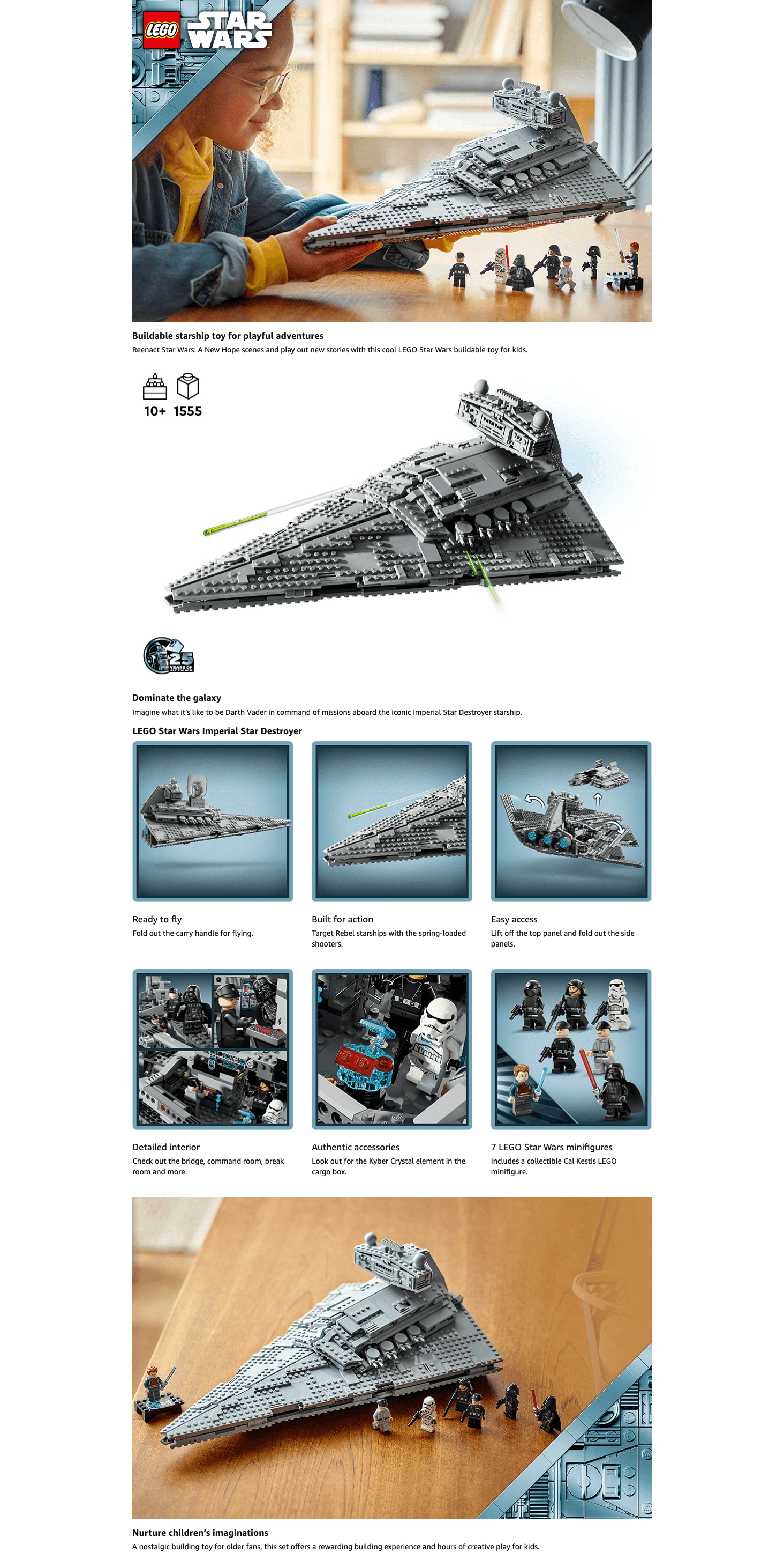 Amazon.com: LEGO Star Wars Imperial Star Destroyer Building Toys Set: A+ Premium