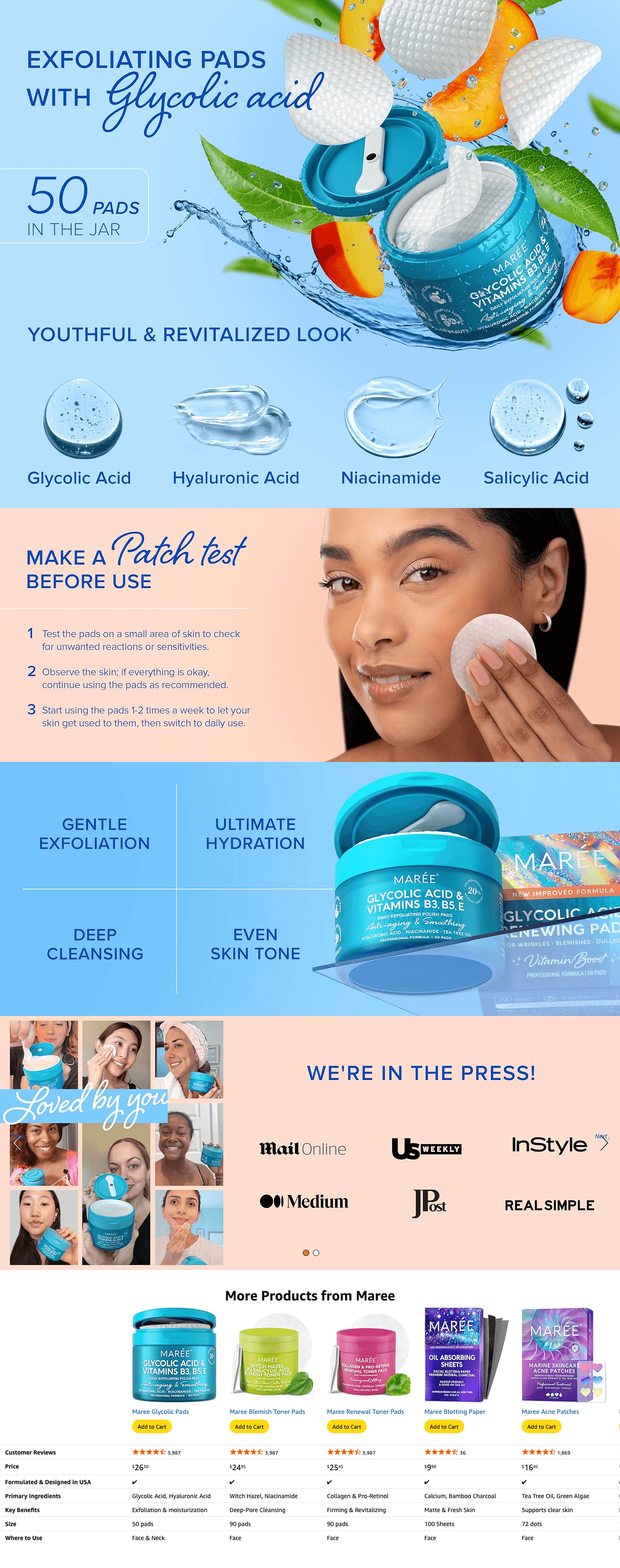 Amazon.com: MAREE Glycolic Acid Polishes: A+ Premium