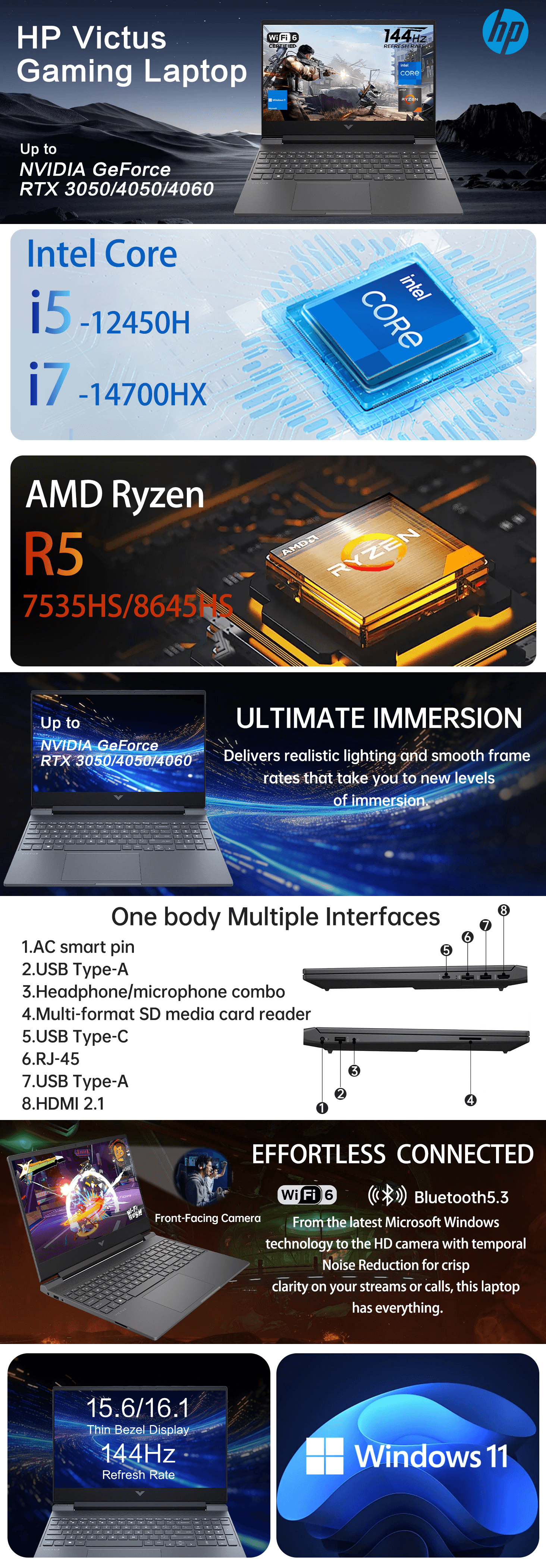 Amazon.com: HP Victus 15.6 i5 Gaming Laptop: A+ Premium