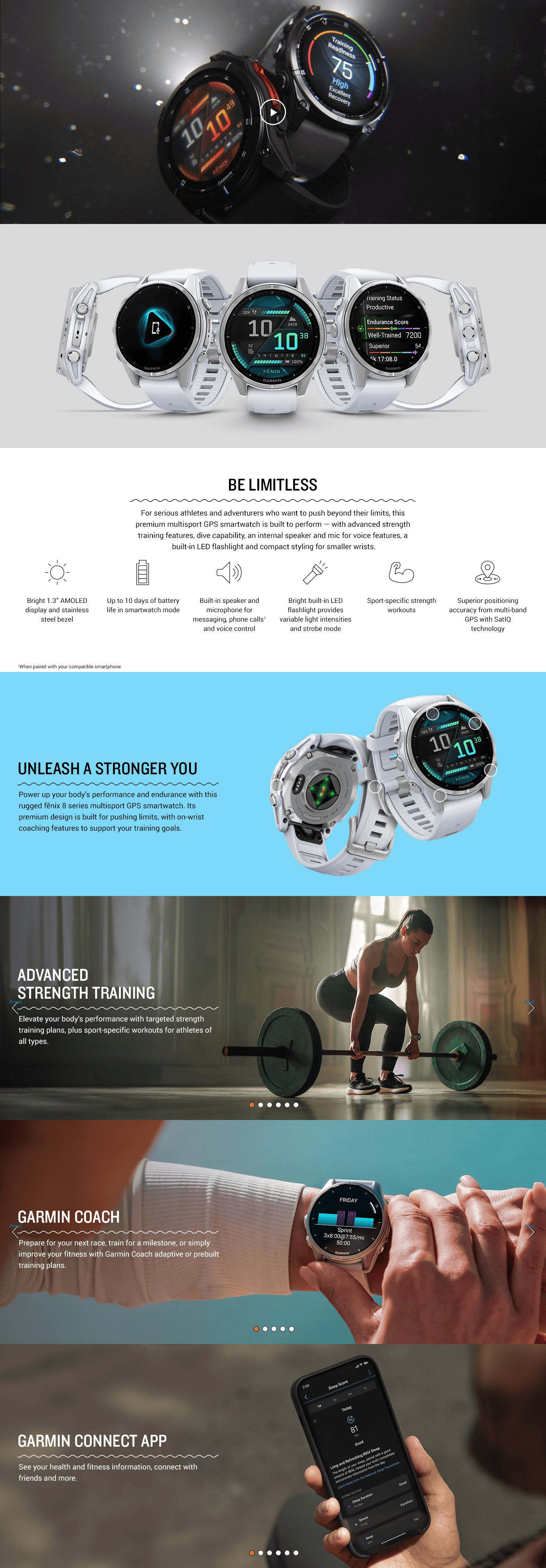 Amazon.com: Garmin fēnix® 8: A+ Premium