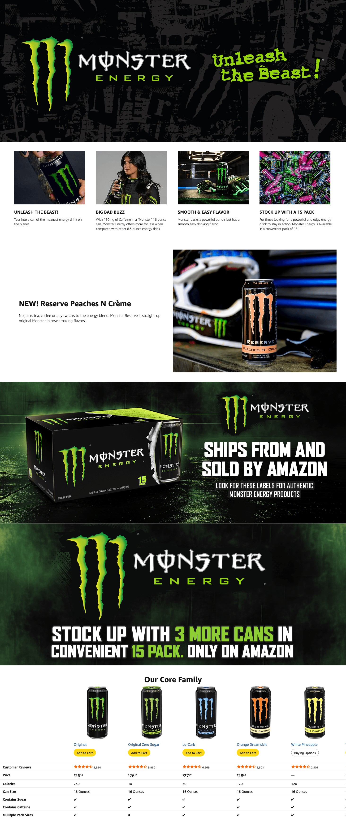 Amazon.com : Monster Energy Drink: A+ Premium
