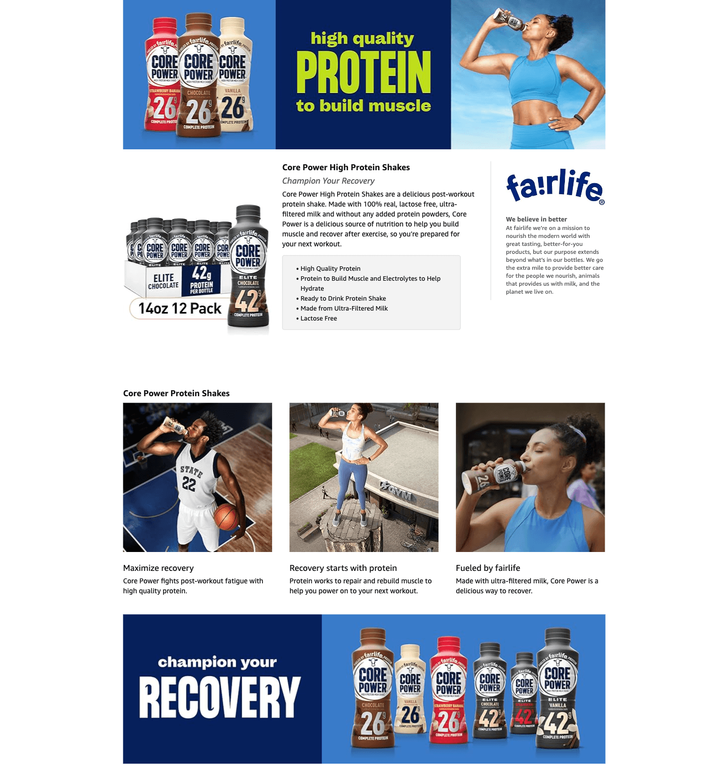 A+ Premium for Amazon.com : Core Power Elite High Protein Shake