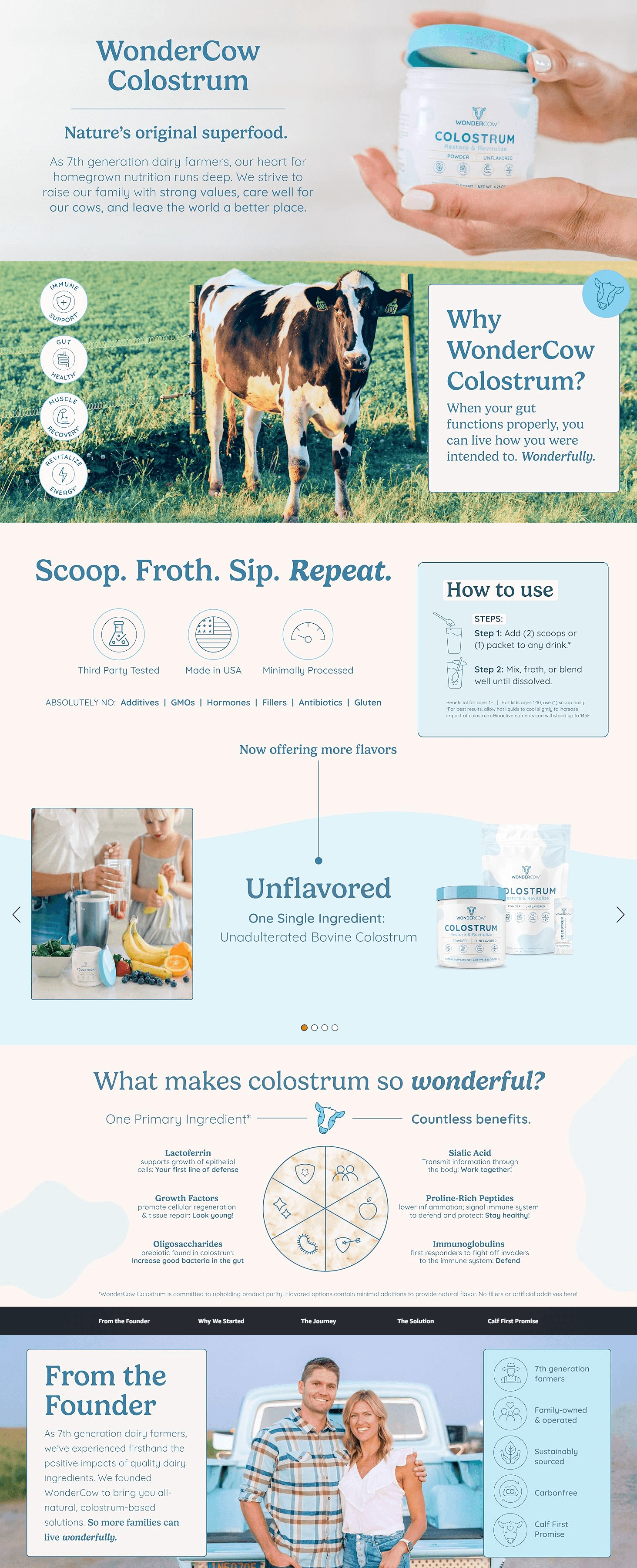 Amazon.com : WONDERCOW Colostrum Supplement Powder for Gut Health: A+ Premium