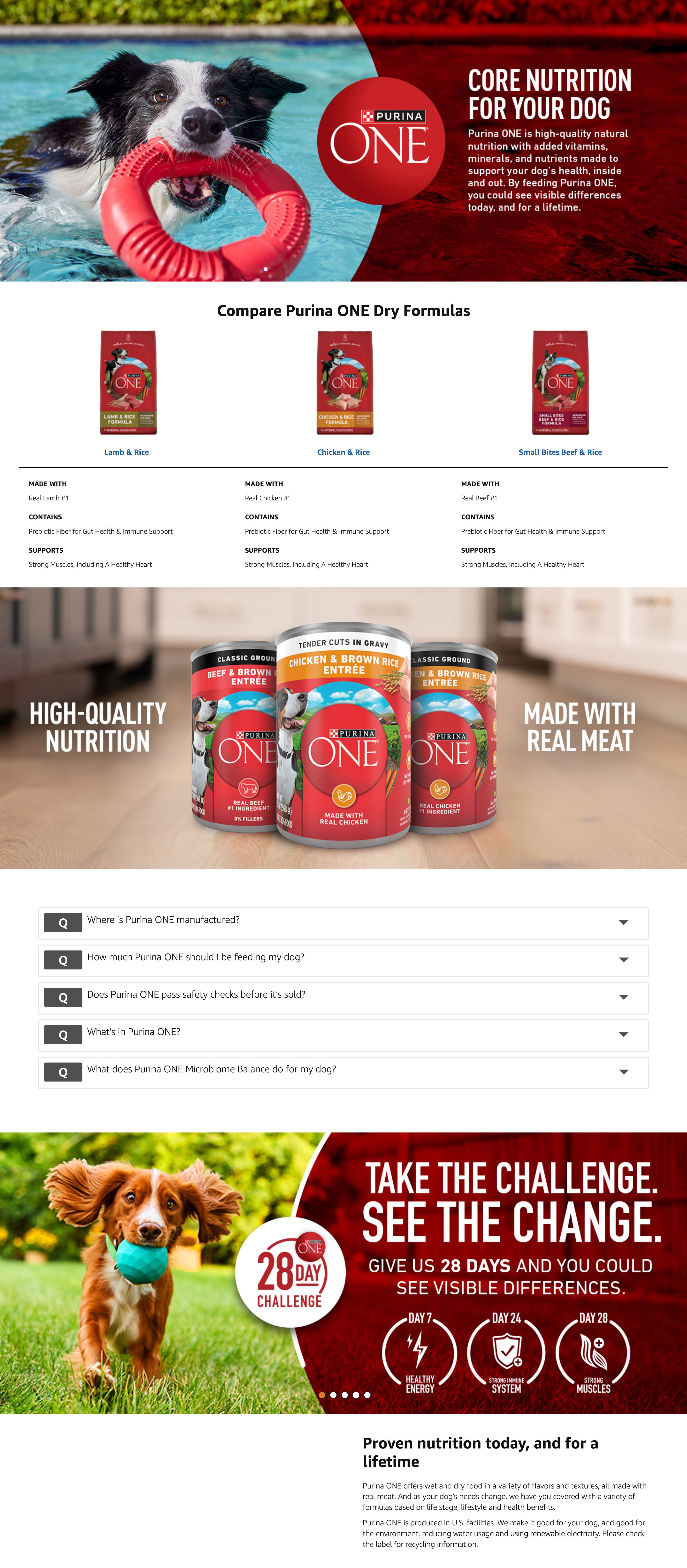 A+ Premium for Amazon.com: Purina ONE Chicken and Rice Formula Dry Dog Food