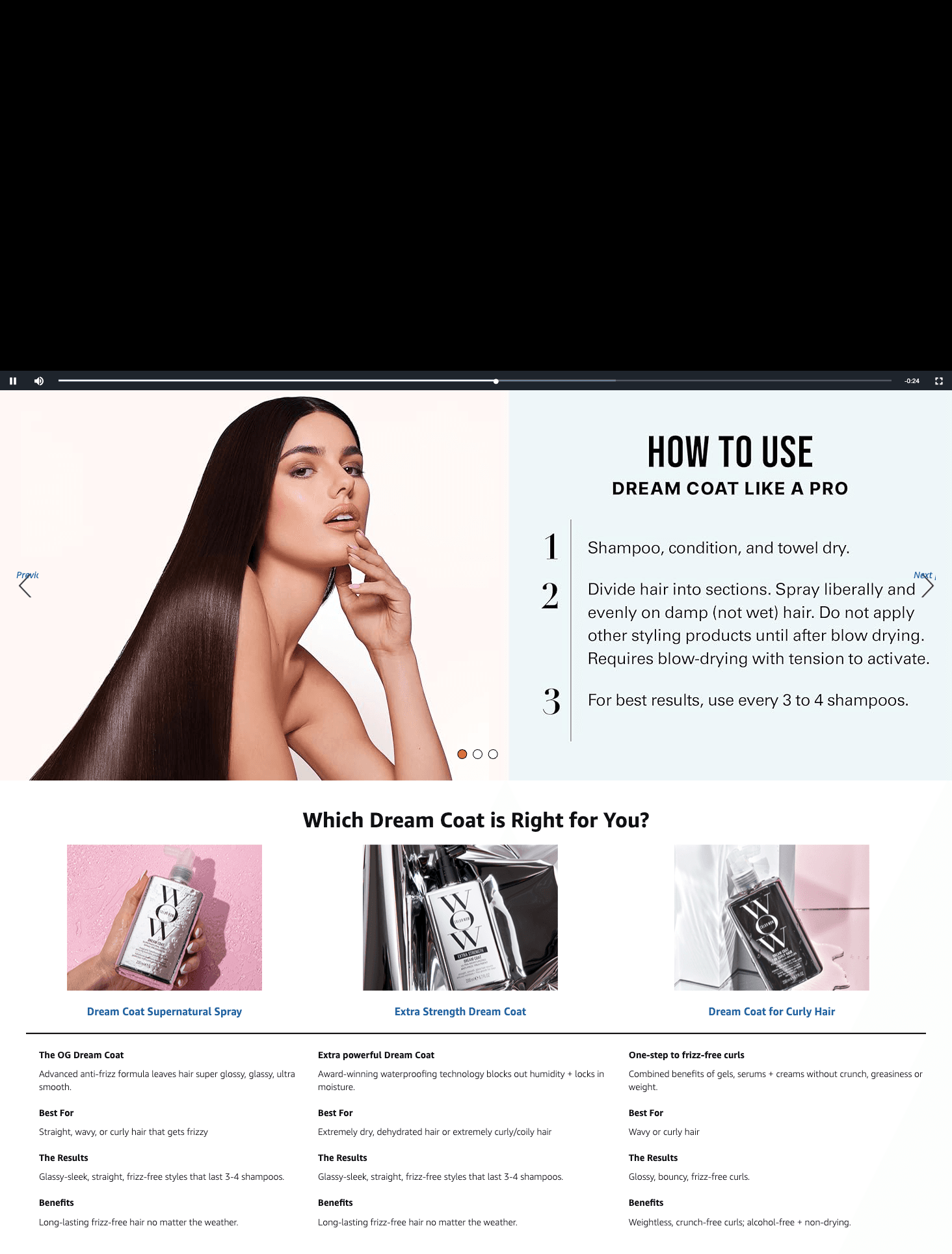 A+ Premium for Amazon.com: COLOR WOW Dream Coat Supernatural Spray