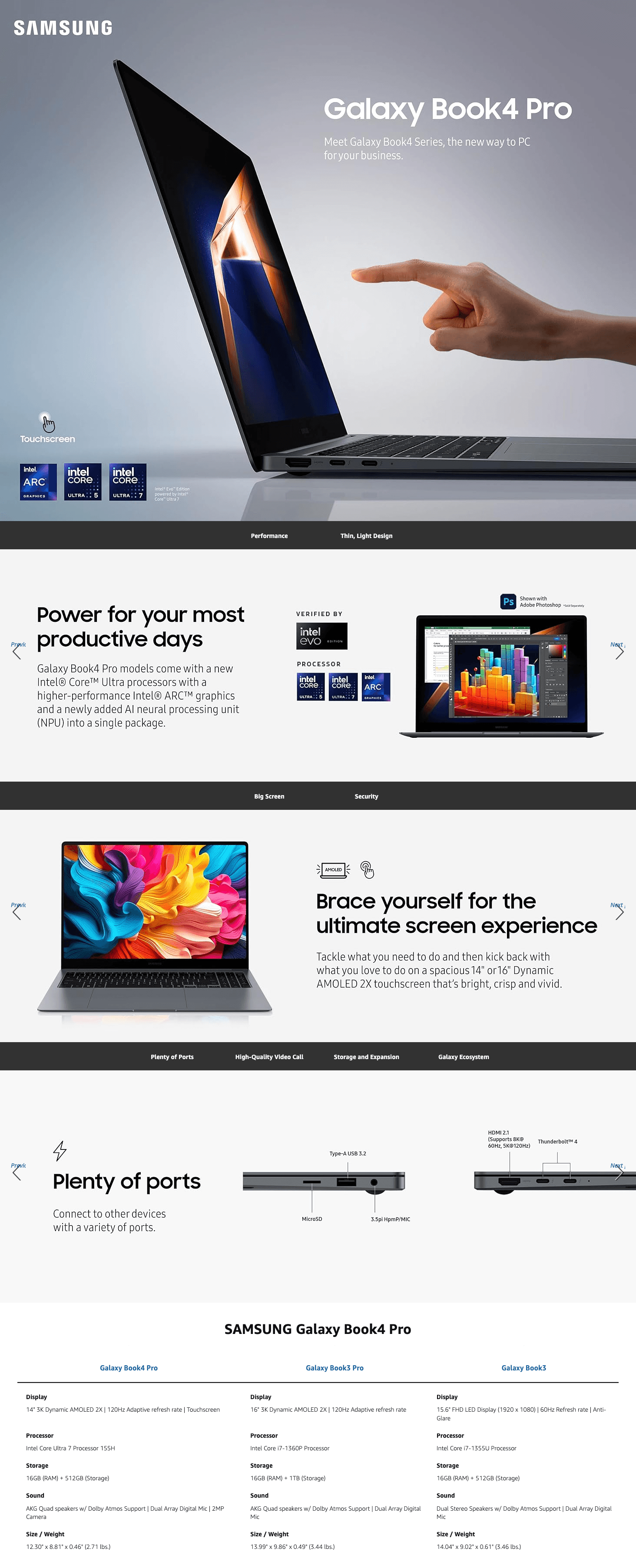 Amazon.com: SAMSUNG 16" Galaxy Book4 Pro Business Laptop: A+ Premium