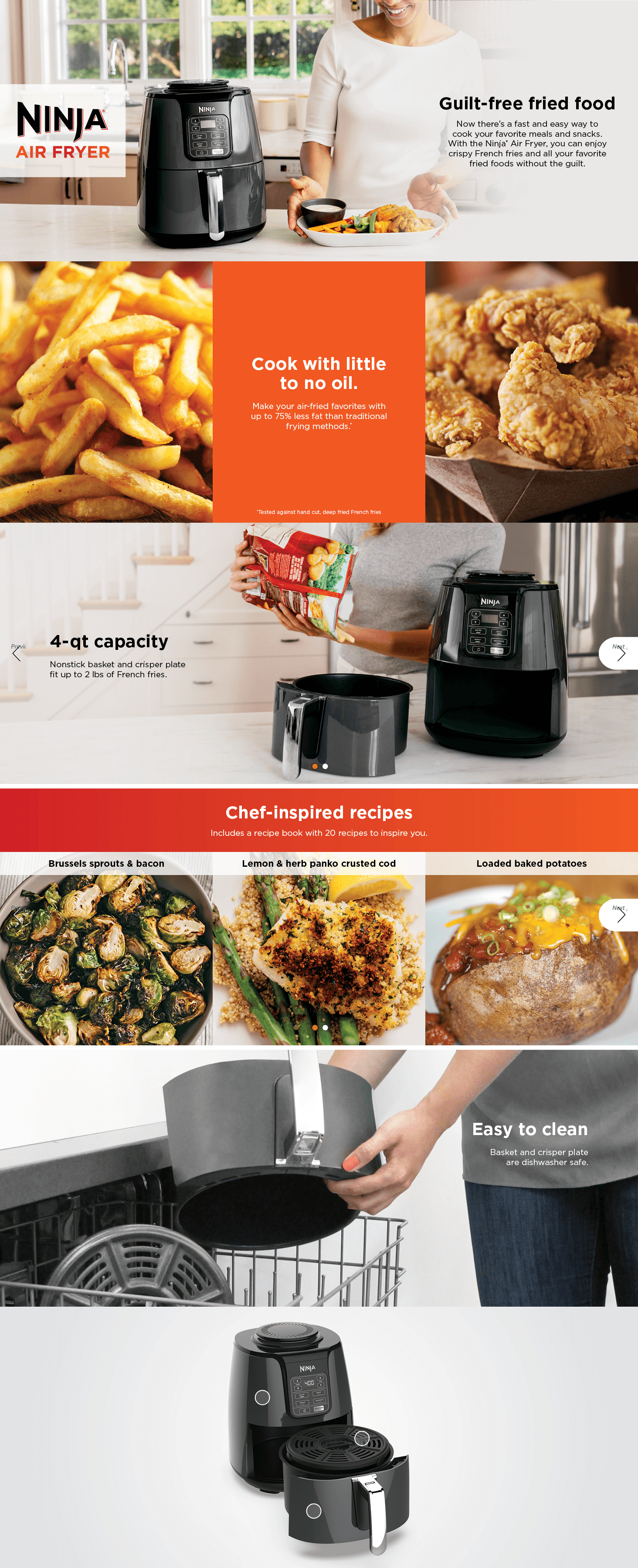 Amazon.com: Ninja Air Fryer 4 QT Grey AF101: A+ Premium