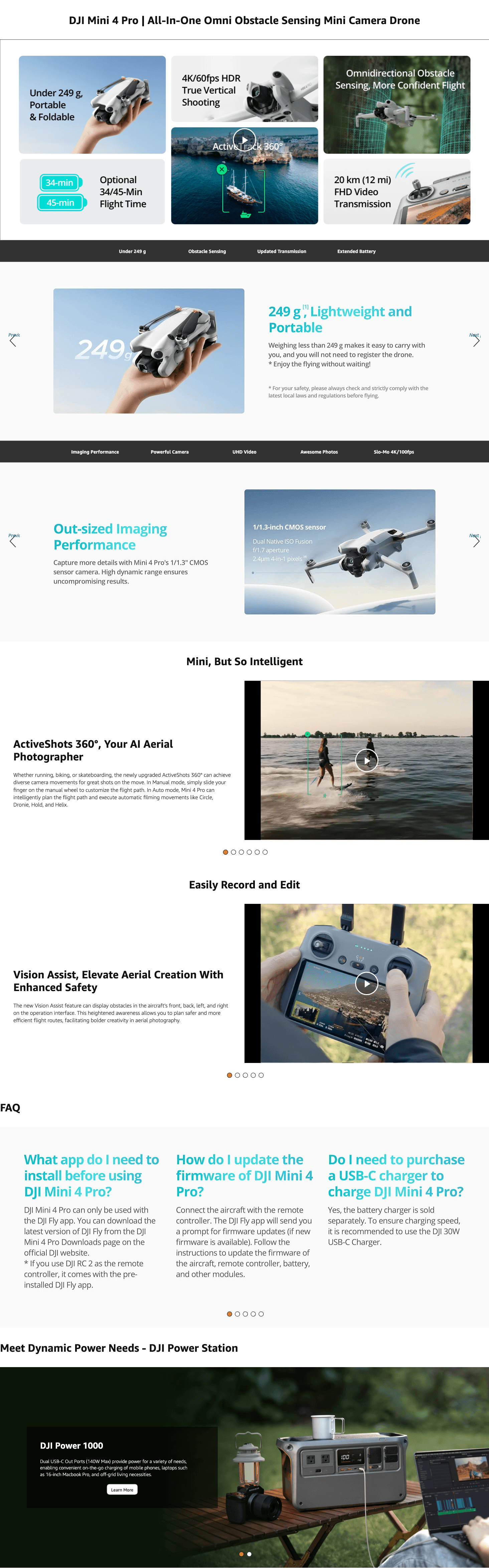 Amazon.com: DJI Mini 4 Pro Fly More Combo Plus with DJI RC 2: A+ Premium