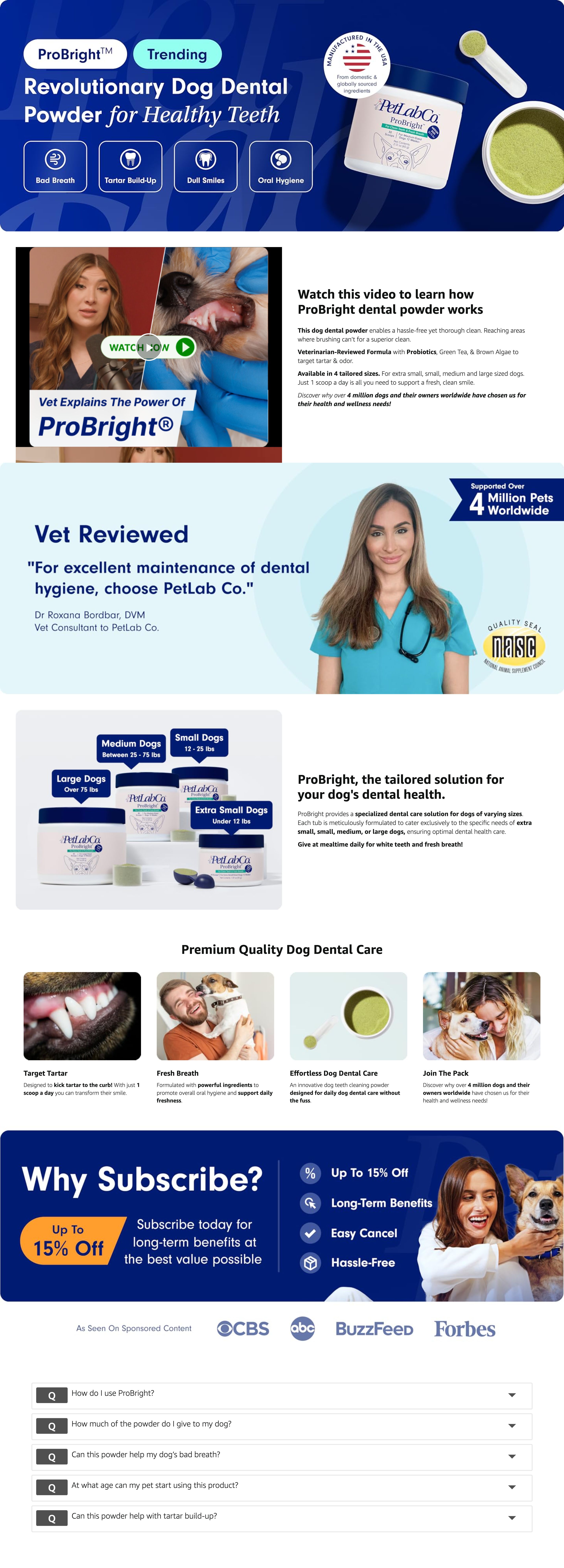 Amazon.com : PetLab Co. ProBright Dental Powder: A+ Premium