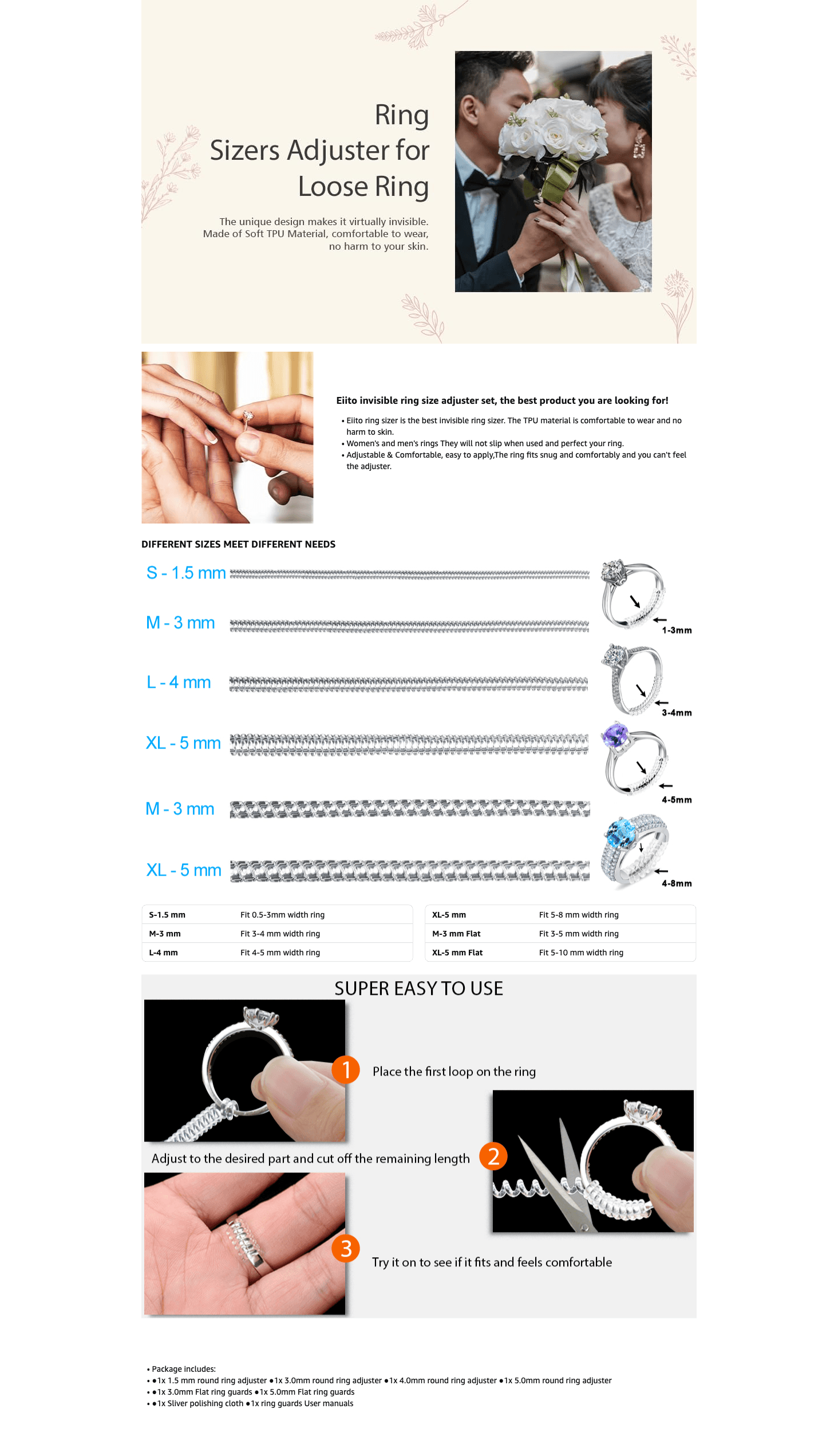 Amazon.com: Ring Sizers for Loose Rings: A+ Premium