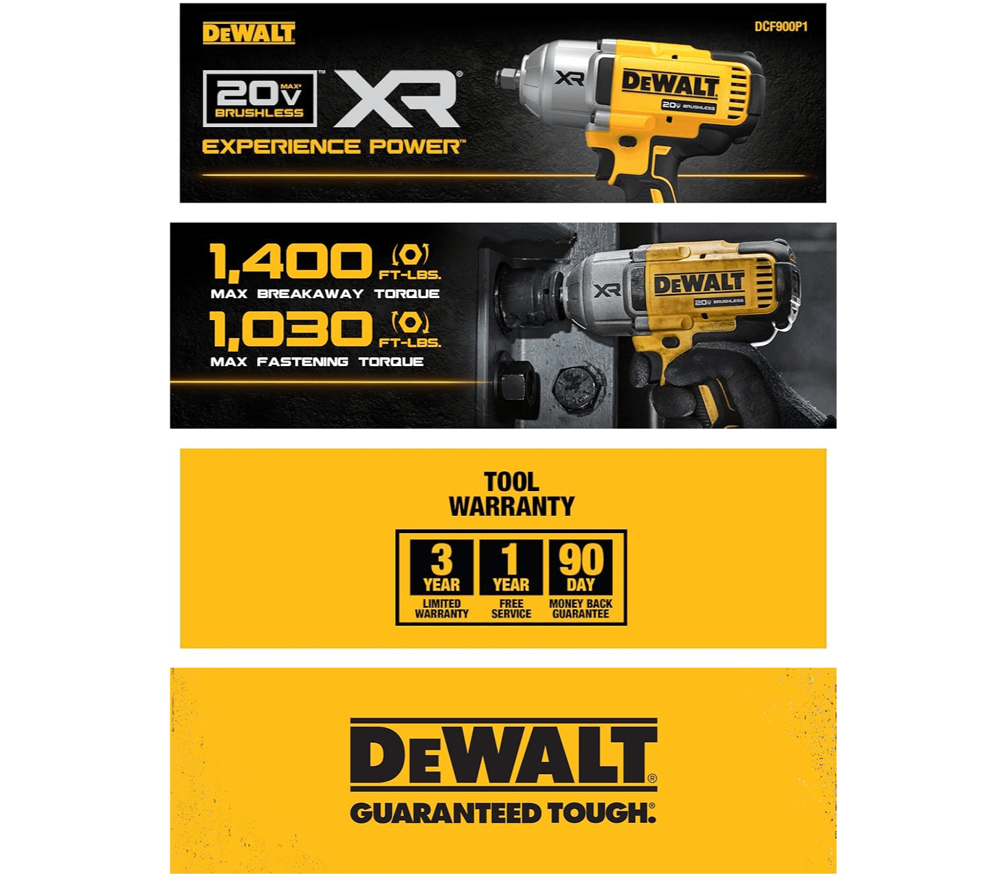 Amazon.com: DEWALT 20V MAX Cordless Impact Wrench Kit: A+ Premium