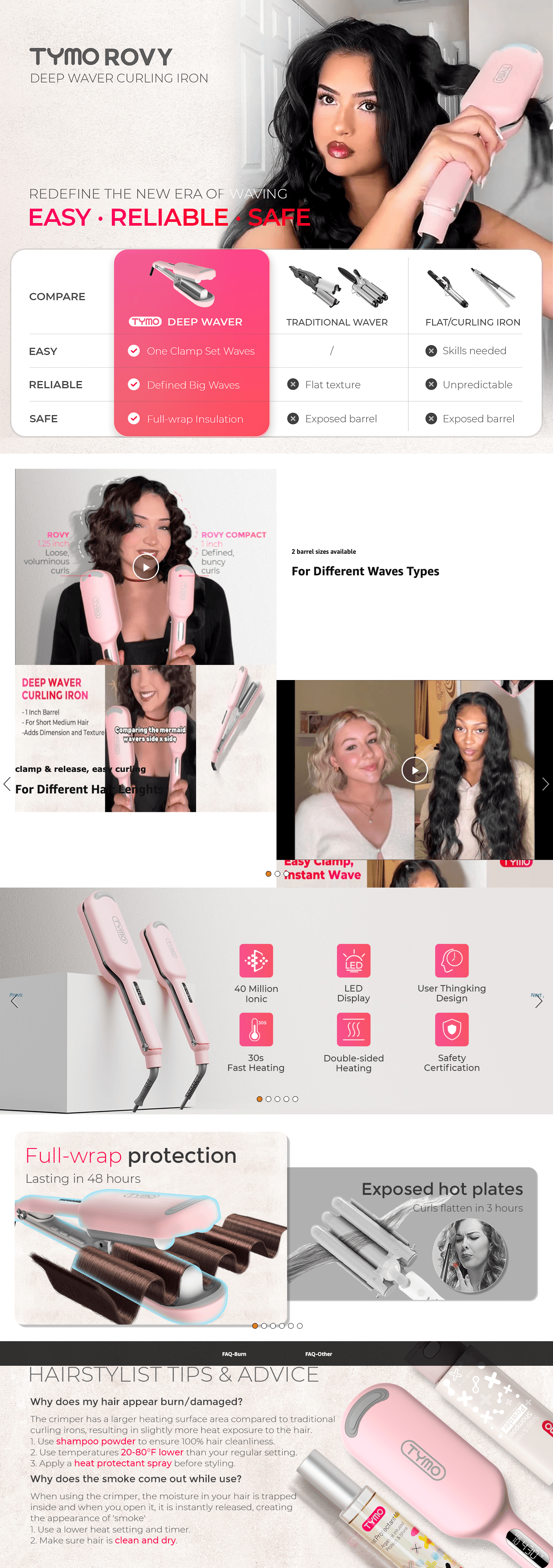 Amazon.com: Curling Iron Hair Crimper Waver: A+ Premium