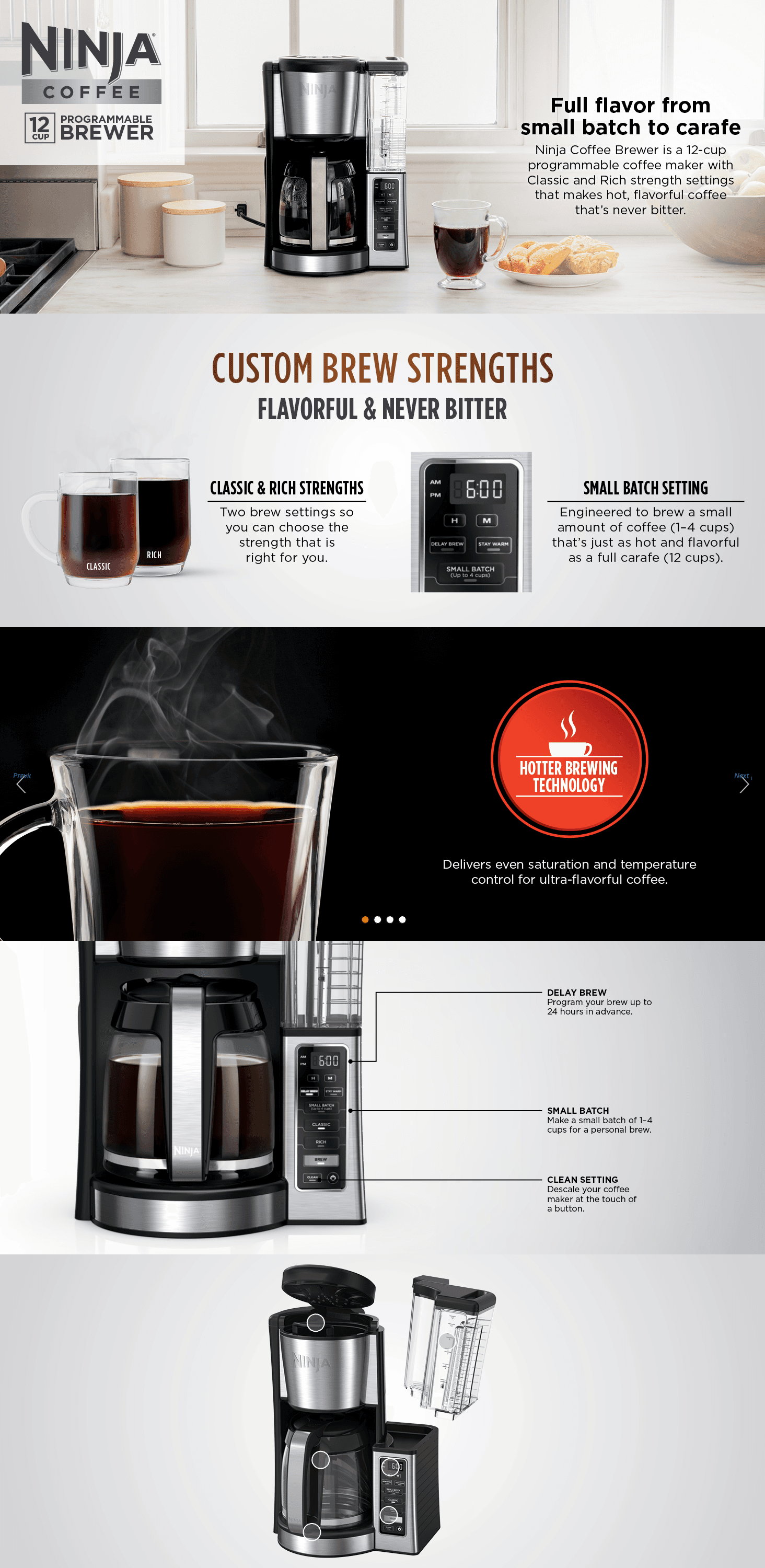 Amazon.com: Ninja 12-Cup Programmable Coffee Brewer: A+ Premium