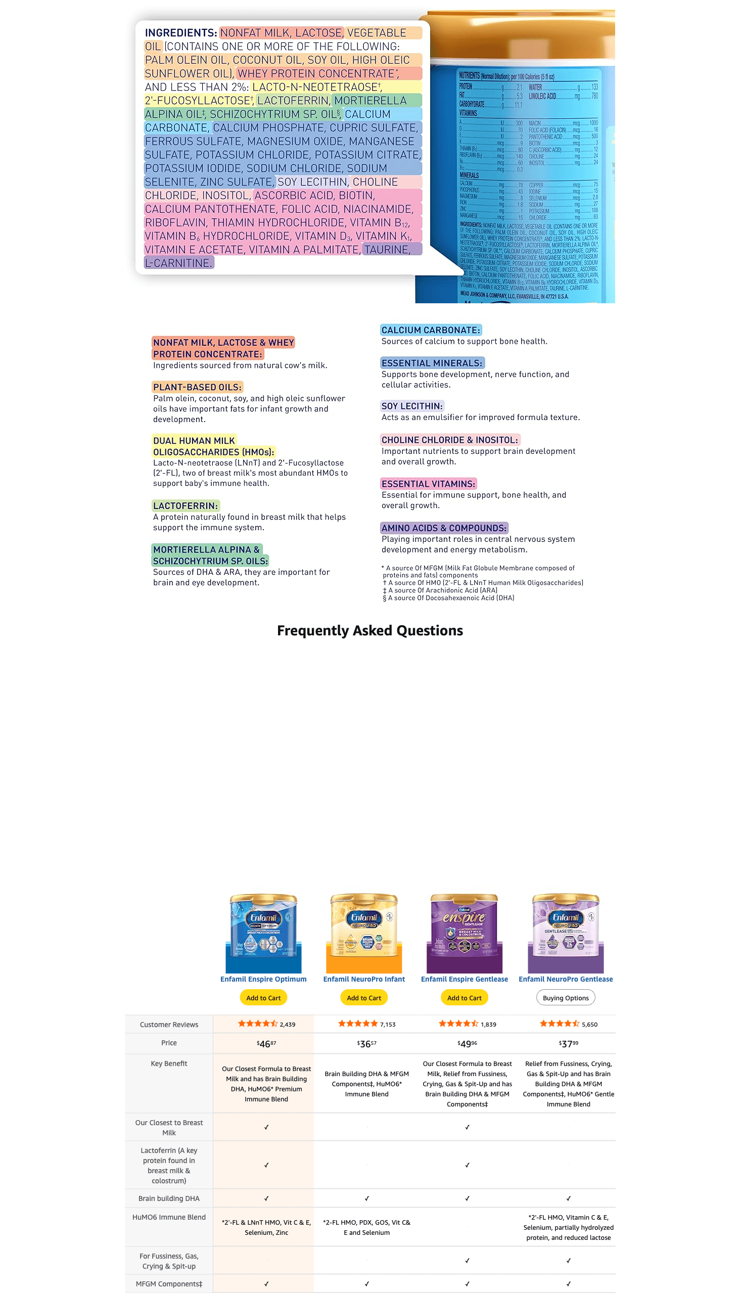 Amazon.com: Enfamil Optimum Baby Formula: A+ Premium