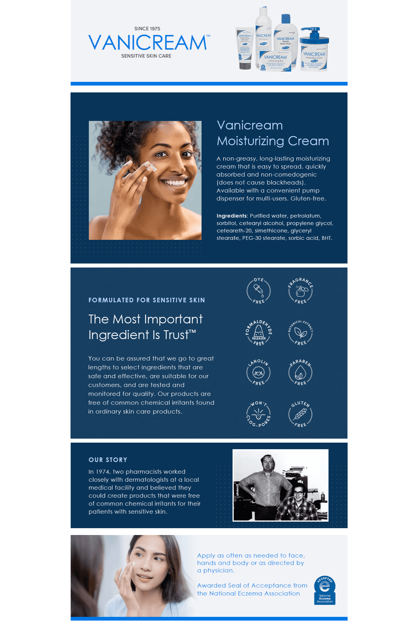 Amazon.com: Vanicream Moisturizing Skin Cream with Pump Dispenser: A+ Premium