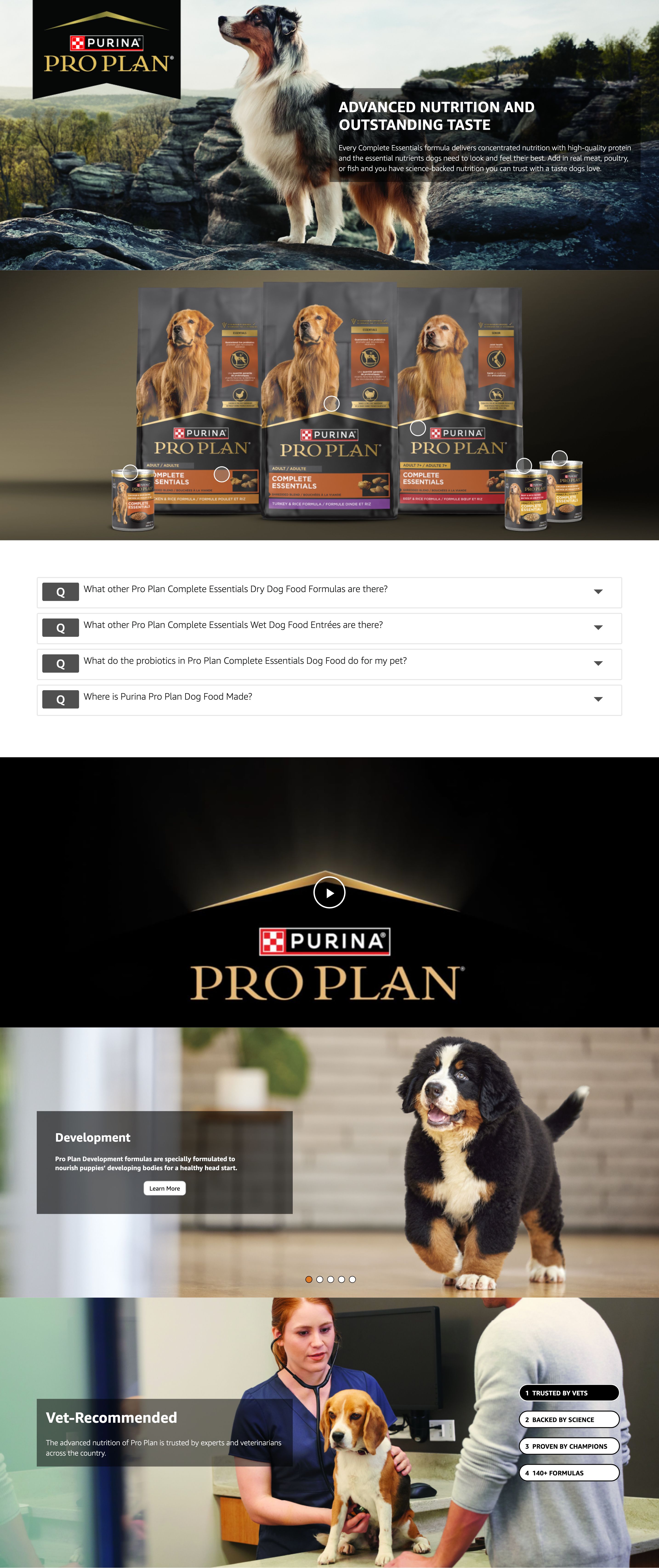A+ Premium for Amazon.com : Purina Pro Plan Complete Essentials Shredded Blend Chicken and Rice Dog…