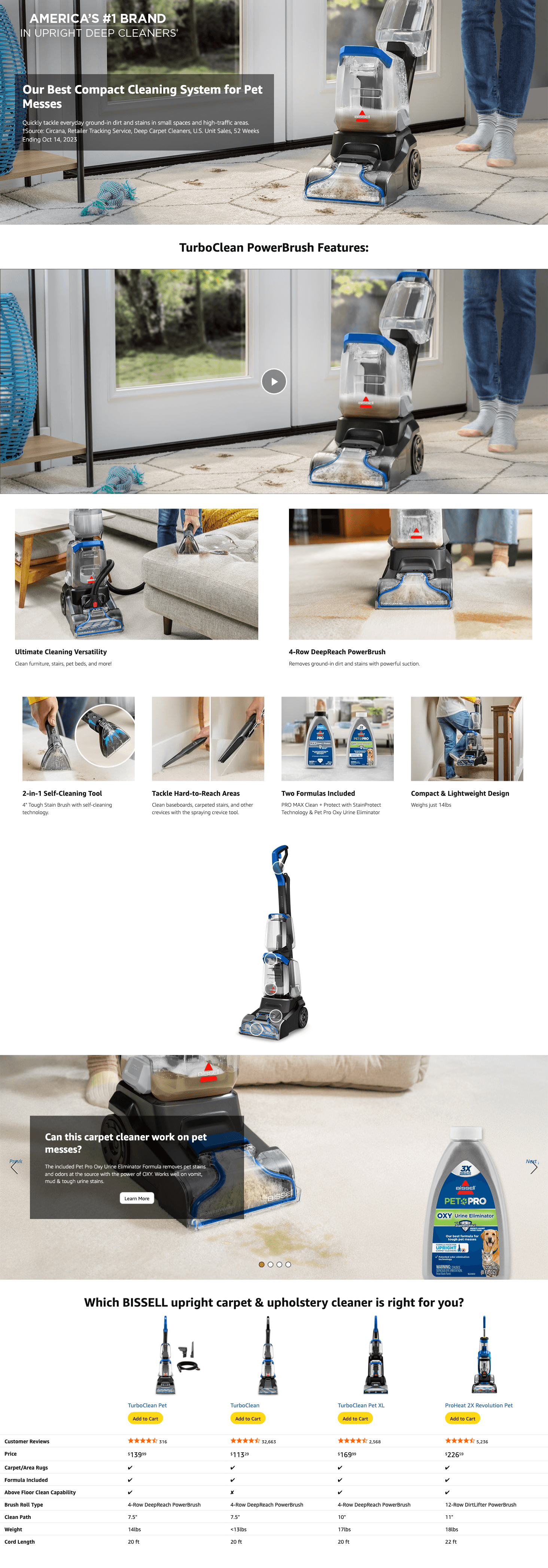 Amazon.com: BISSELL TurboClean PET: A+ Premium