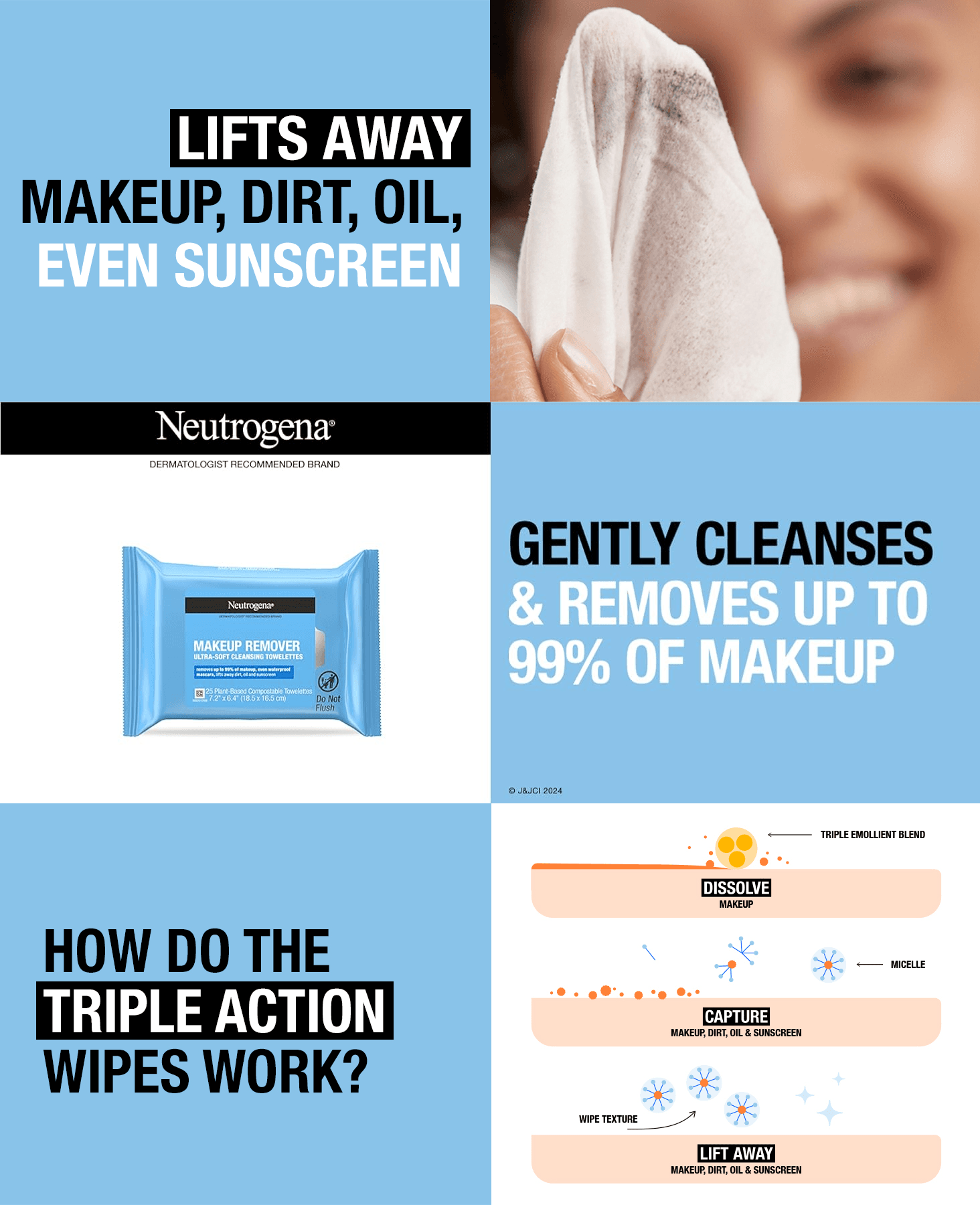 A+ Premium for Amazon.com: Neutrogena Makeup Remover Wipes Singles
