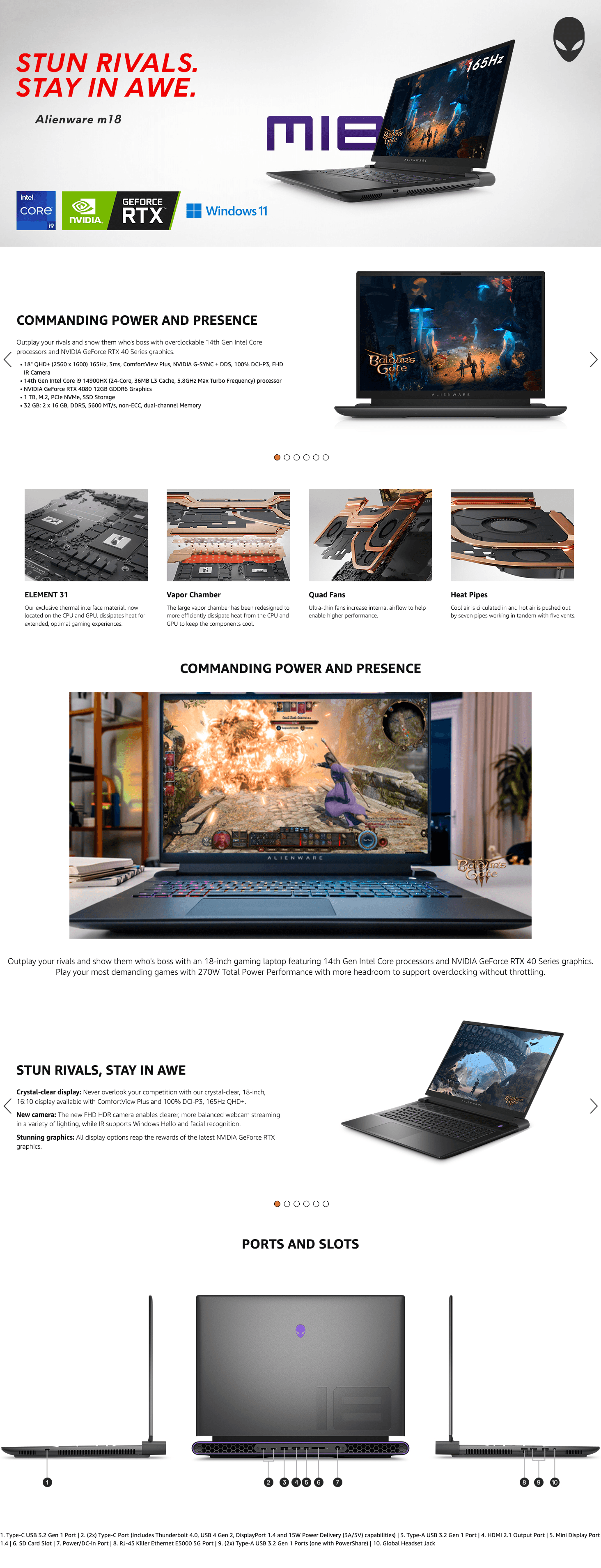 Amazon.com: Alienware M18 R2 Gaming Laptop: A+ Premium