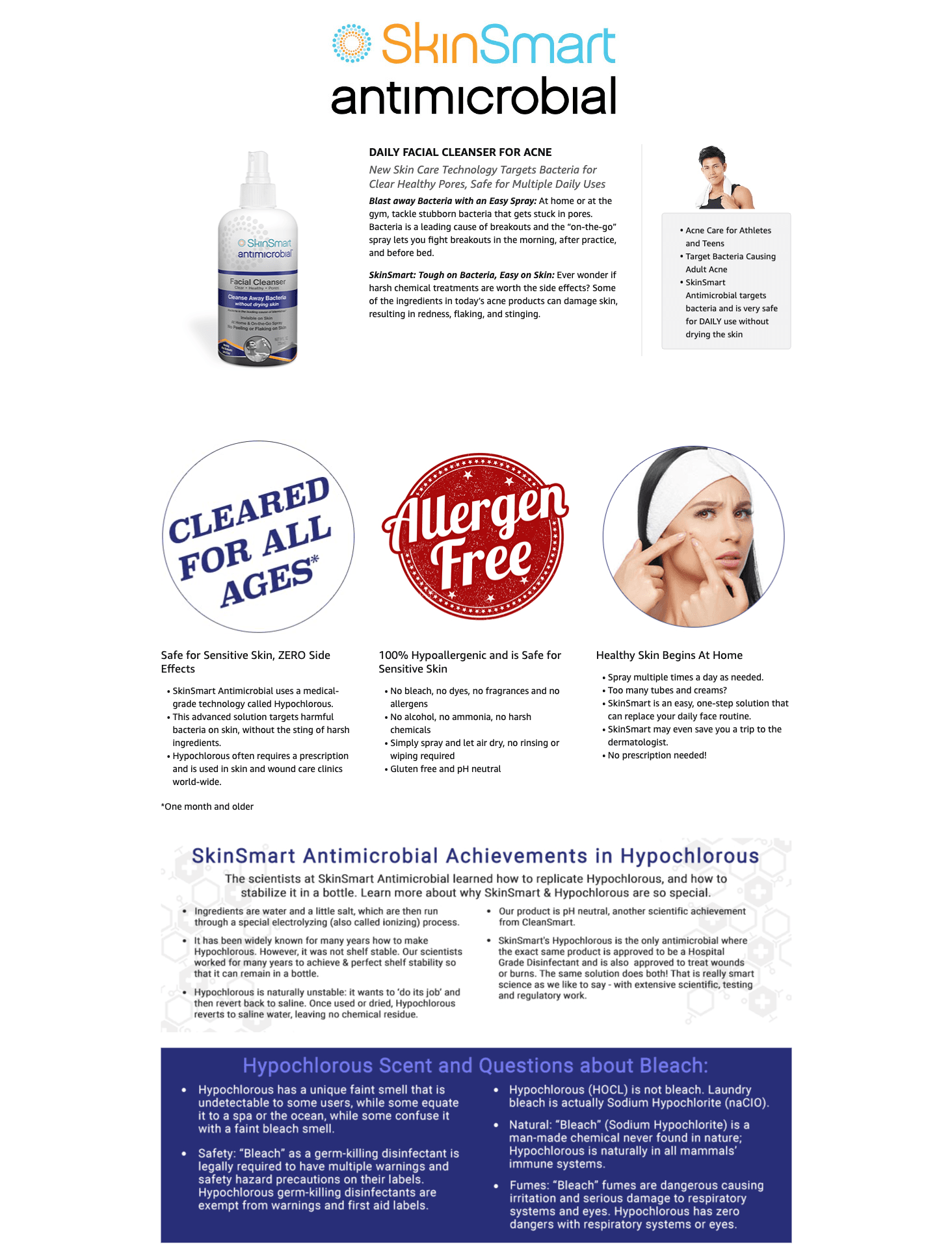 A+ Premium for Amazon.com: SkinSmart Facial Cleanser for Acne
