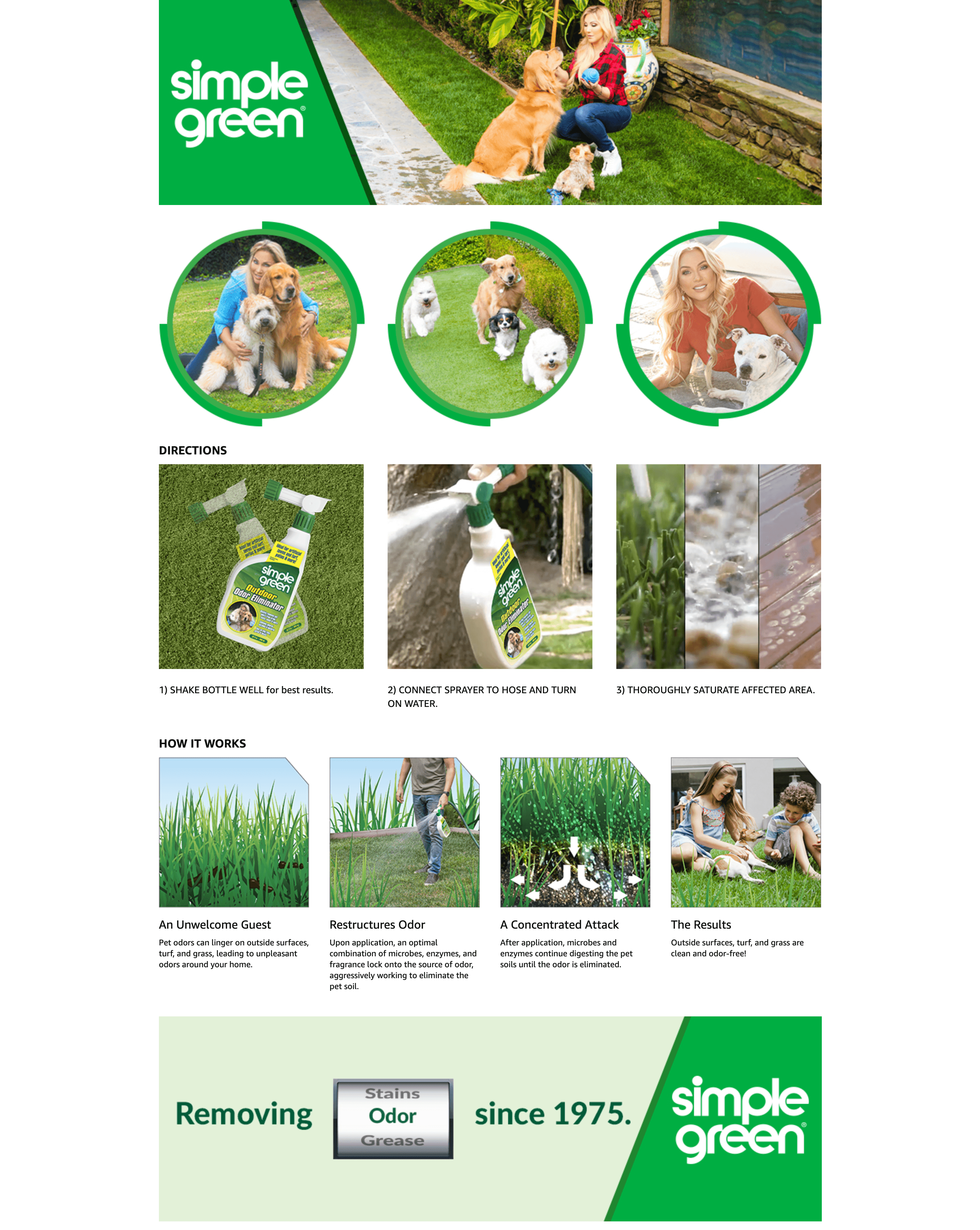 Amazon.com: Simple Green Outdoor Odor Eliminator for Pets: A+ Premium