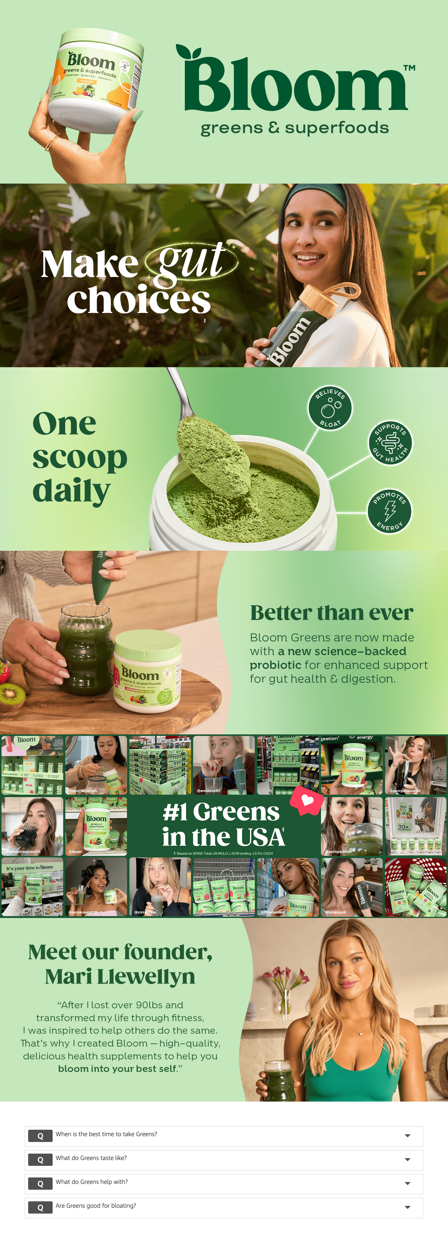 Amazon.com: Bloom Nutrition Superfood Greens Powder: A+ Premium