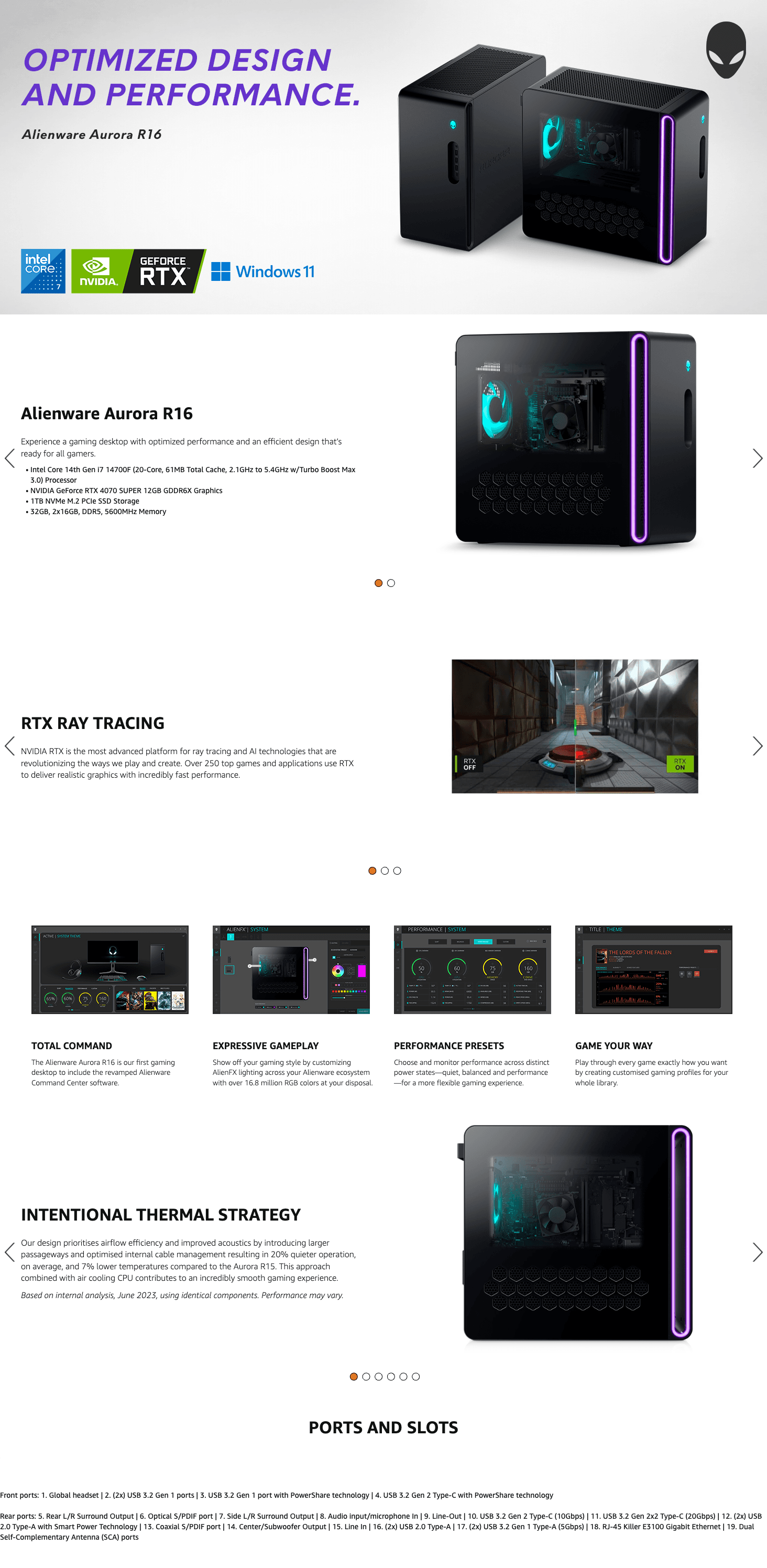 Amazon.com: Alienware Aurora R16 Gaming Desktop: A+ Premium