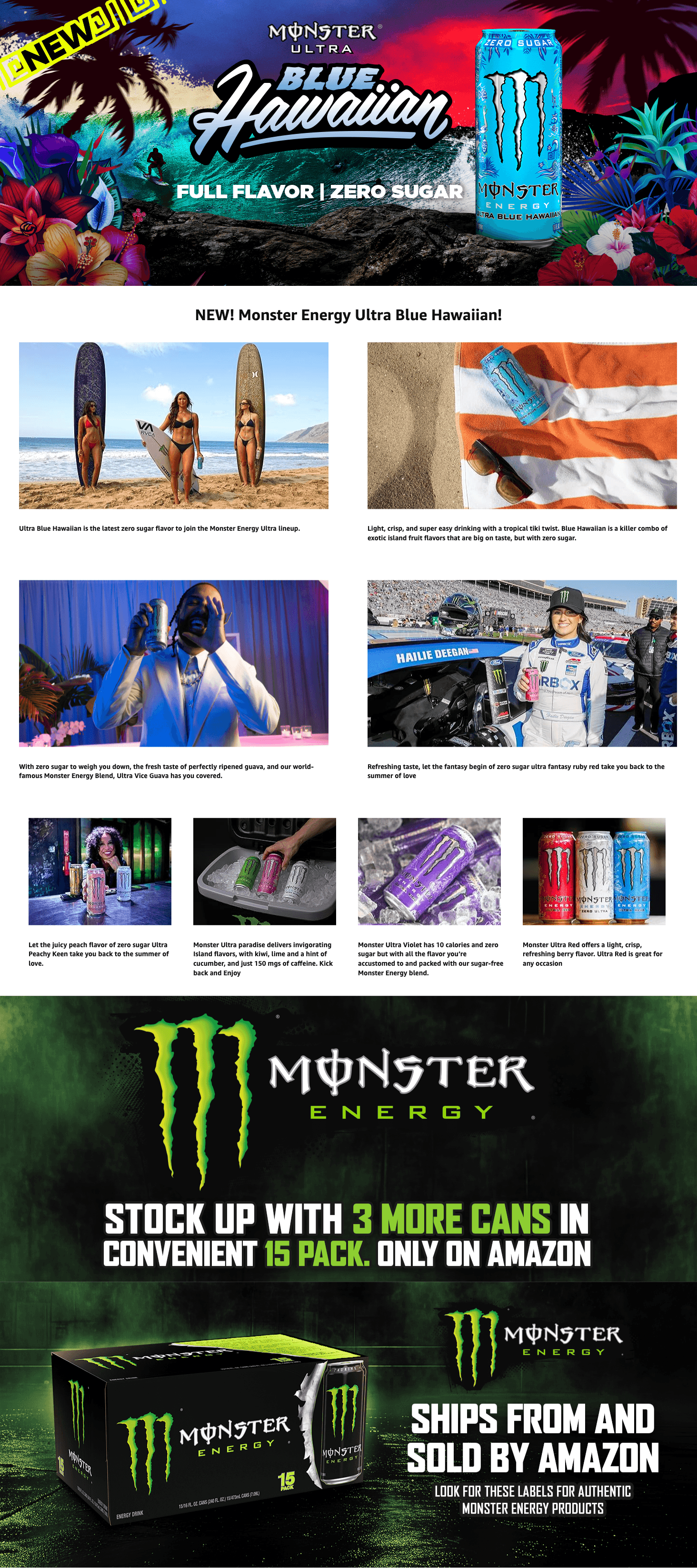 A+ Premium for Amazon.com: Monster Energy Ultra Sunrise