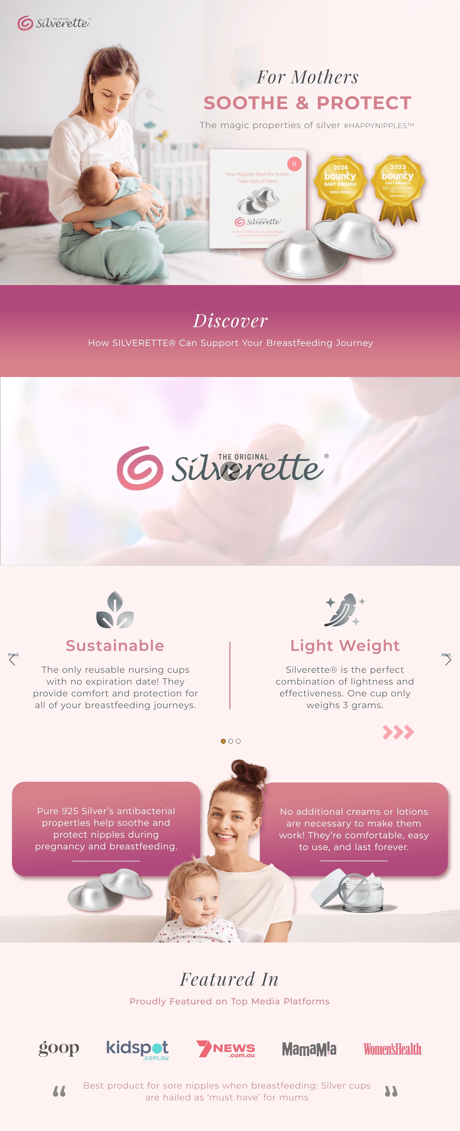 Amazon.com : SILVERETTE® The Original Silver Nursing Cups: A+ Premium
